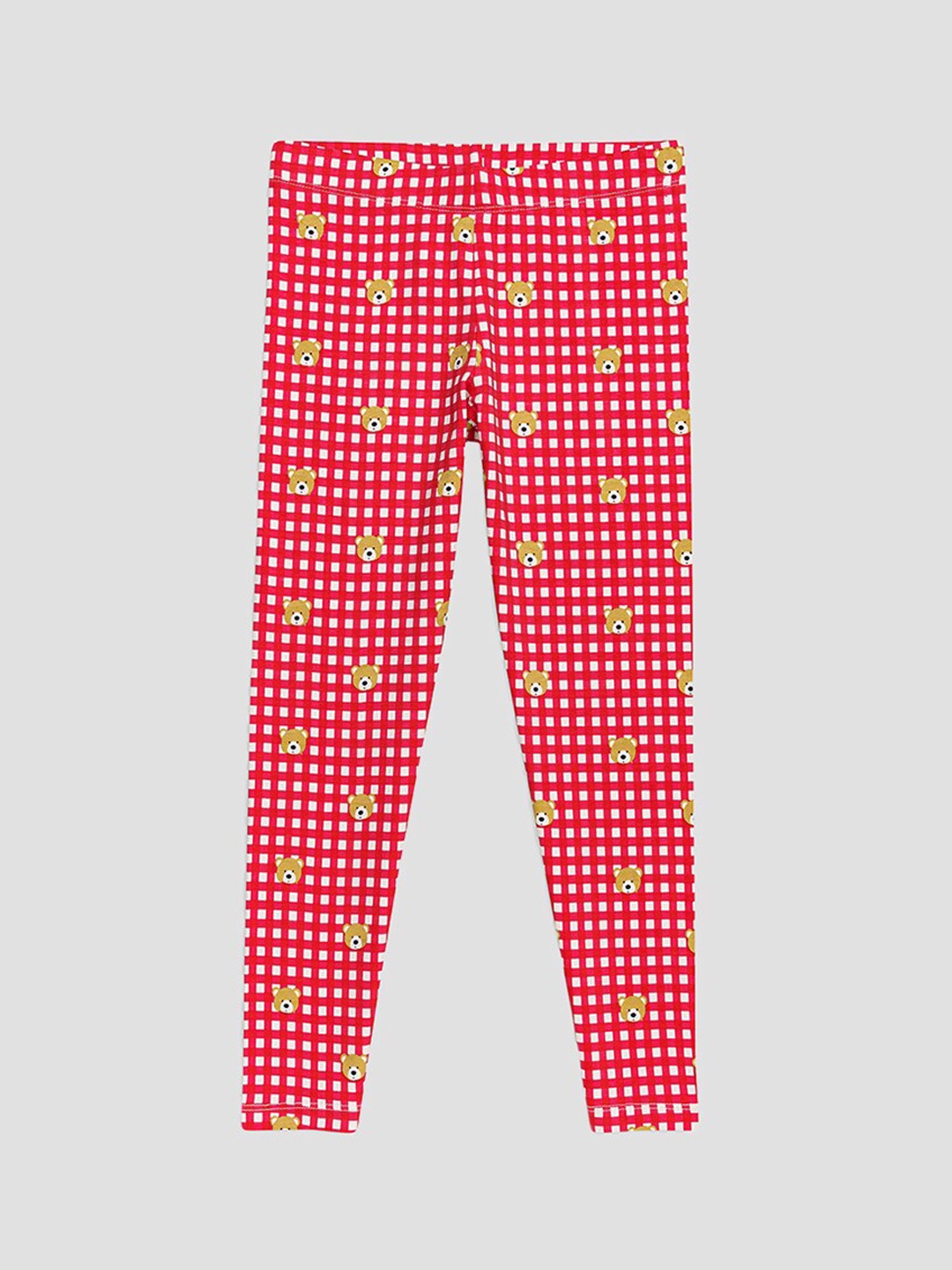 

H By Hamleys Infant Girls Checked Ankle Length Leggings, Red