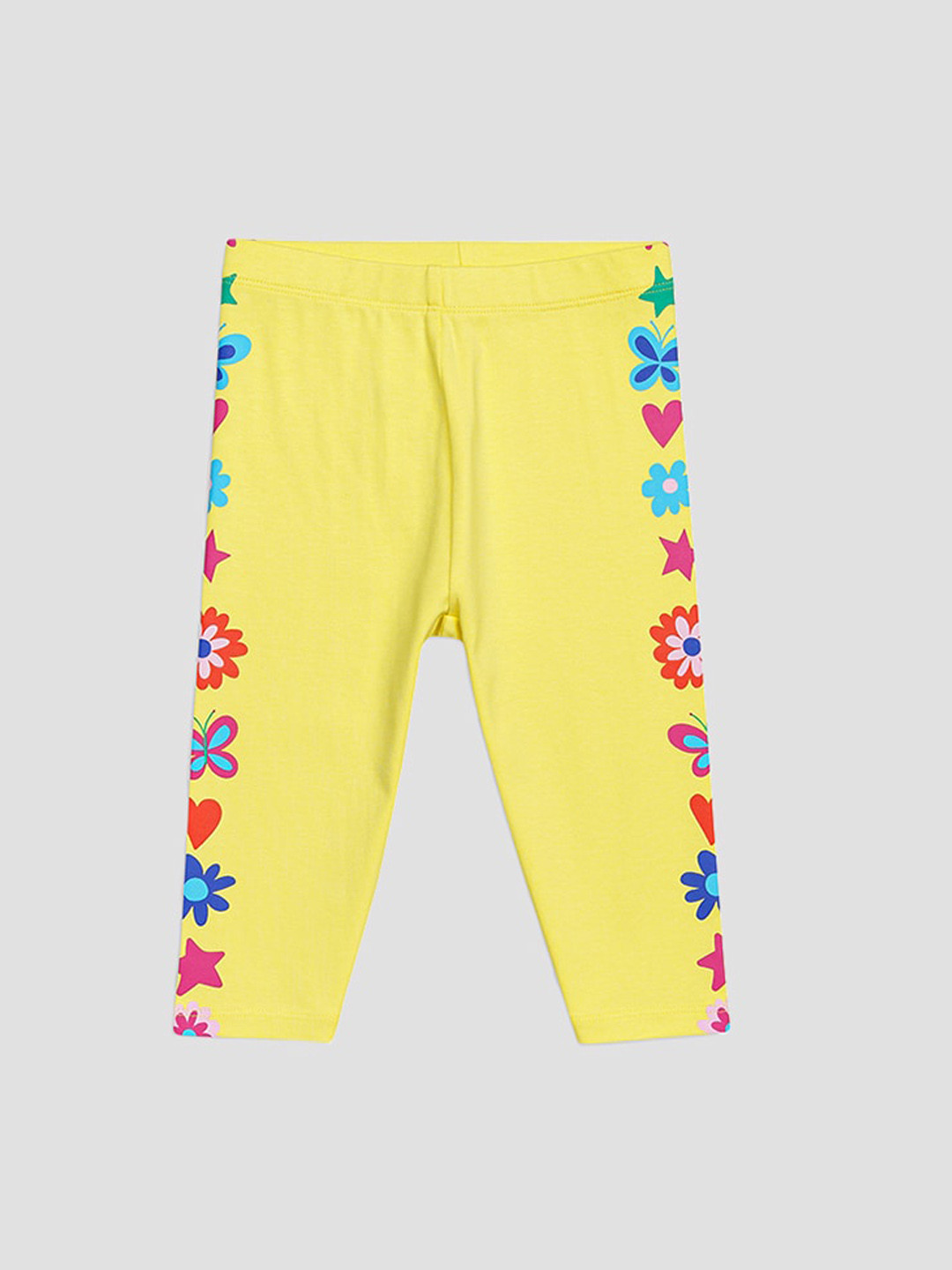 

H By Hamleys Infant Girls Printed Ankle Length Leggings, Yellow
