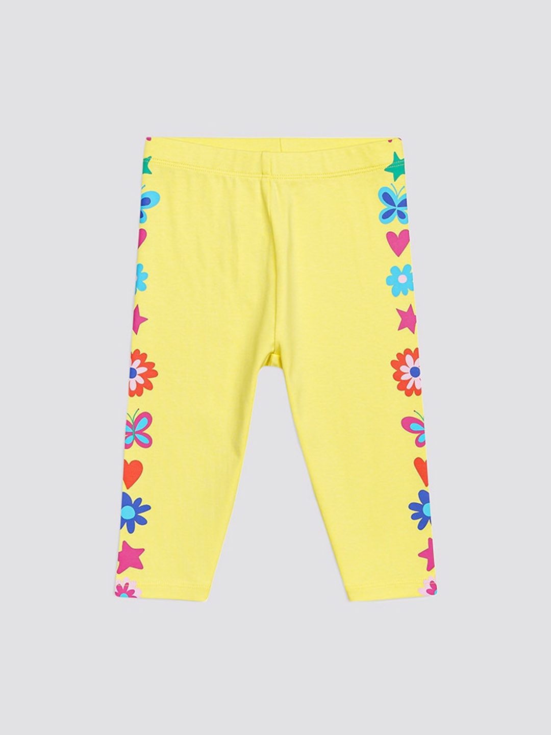 

H By Hamleys Infant Girls Printed Ankle Length Leggings, Yellow