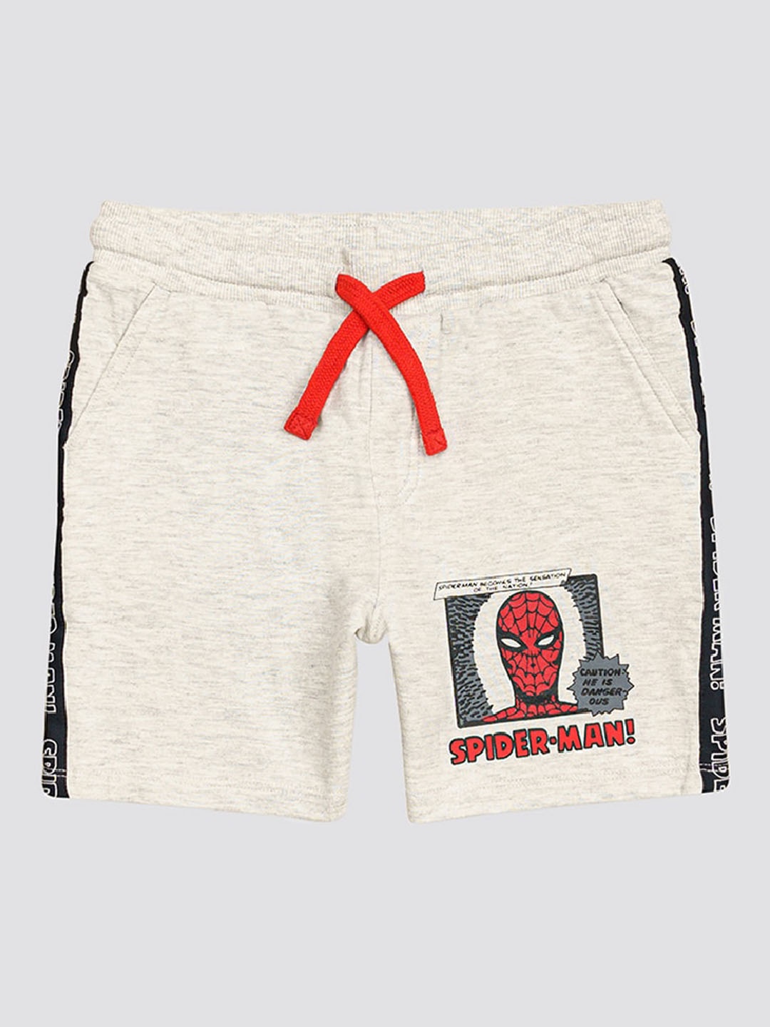 

H By Hamleys Boys Spiderman Printed Shorts, Grey