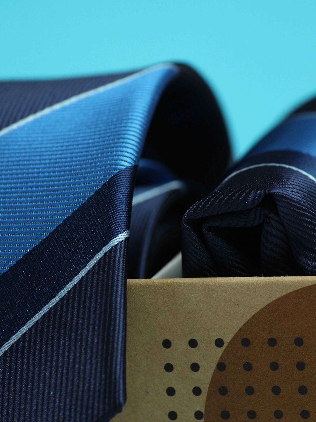 Tossido Men Woven Design Tie And Pocket Square Accessory Gift Set, Blue