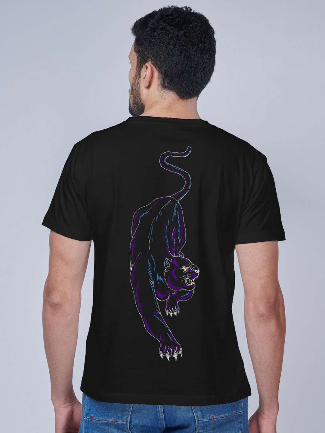 Aero Armour Graphic Printed Pure Cotton T-shirt, Navy blue