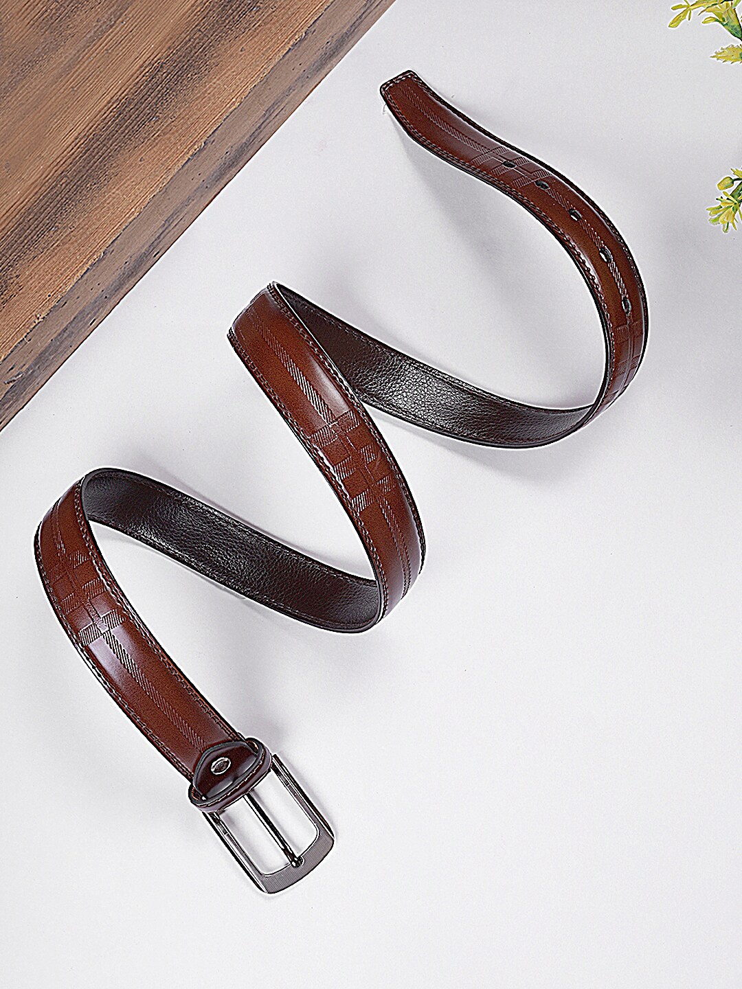 

INVICTUS Men Formal Artificial Leather Belt, Brown