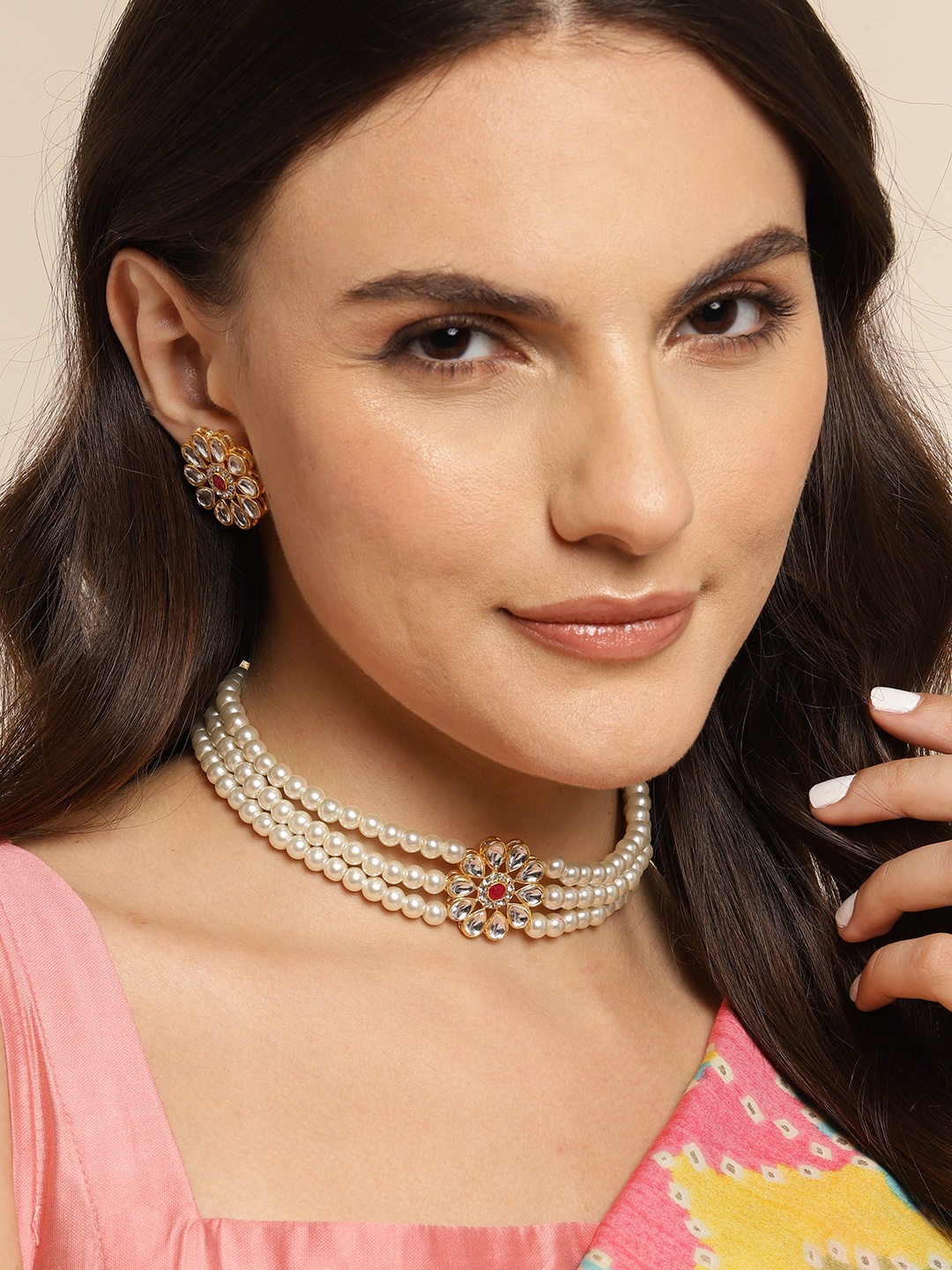 

Anouk Women Gold-Plated Kundan Jewellery Set
