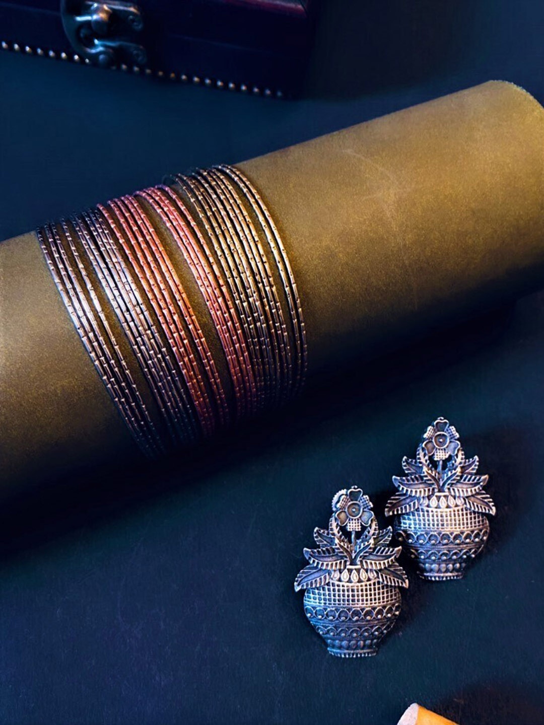 

ATIBELLE Silver-Plated Bracelet & Earrings