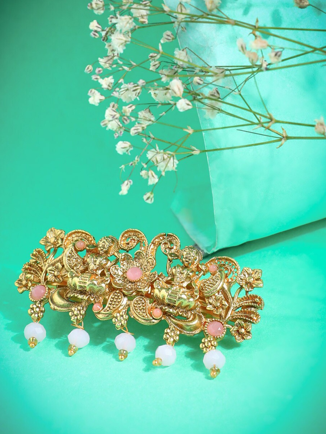

AccessHer Temple French Barrette, Gold