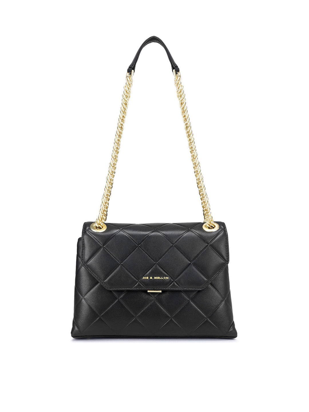 

Joe & Mellon Textured Leather Structured Shoulder Bag, Black