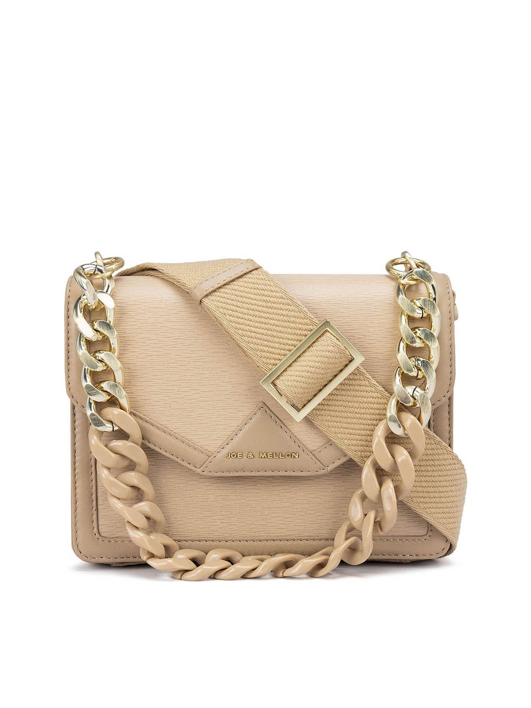 

Joe & Mellon Leather Bucket Sling Bag, Beige