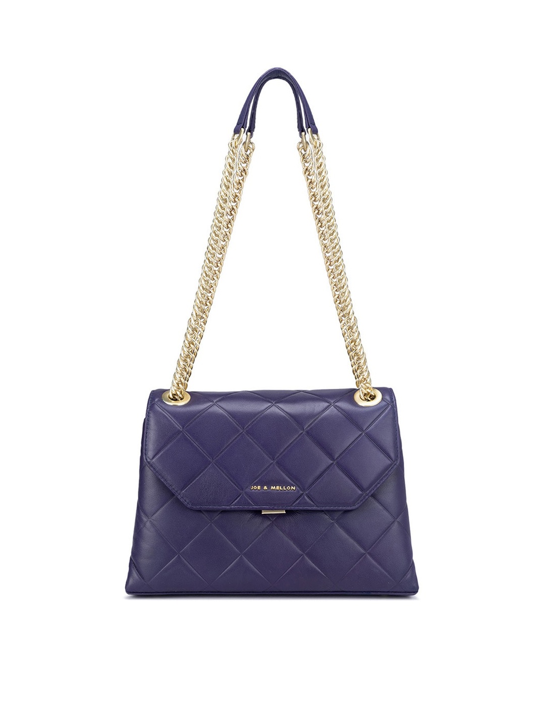 

Joe & Mellon Textured Leather Structured Shoulder Bag, Purple