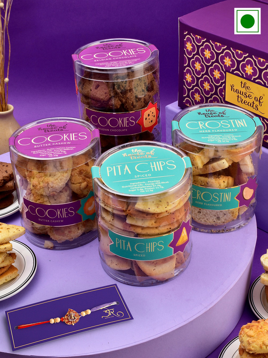 

RawFruit Snacks Cookies With Rakhi, Purple