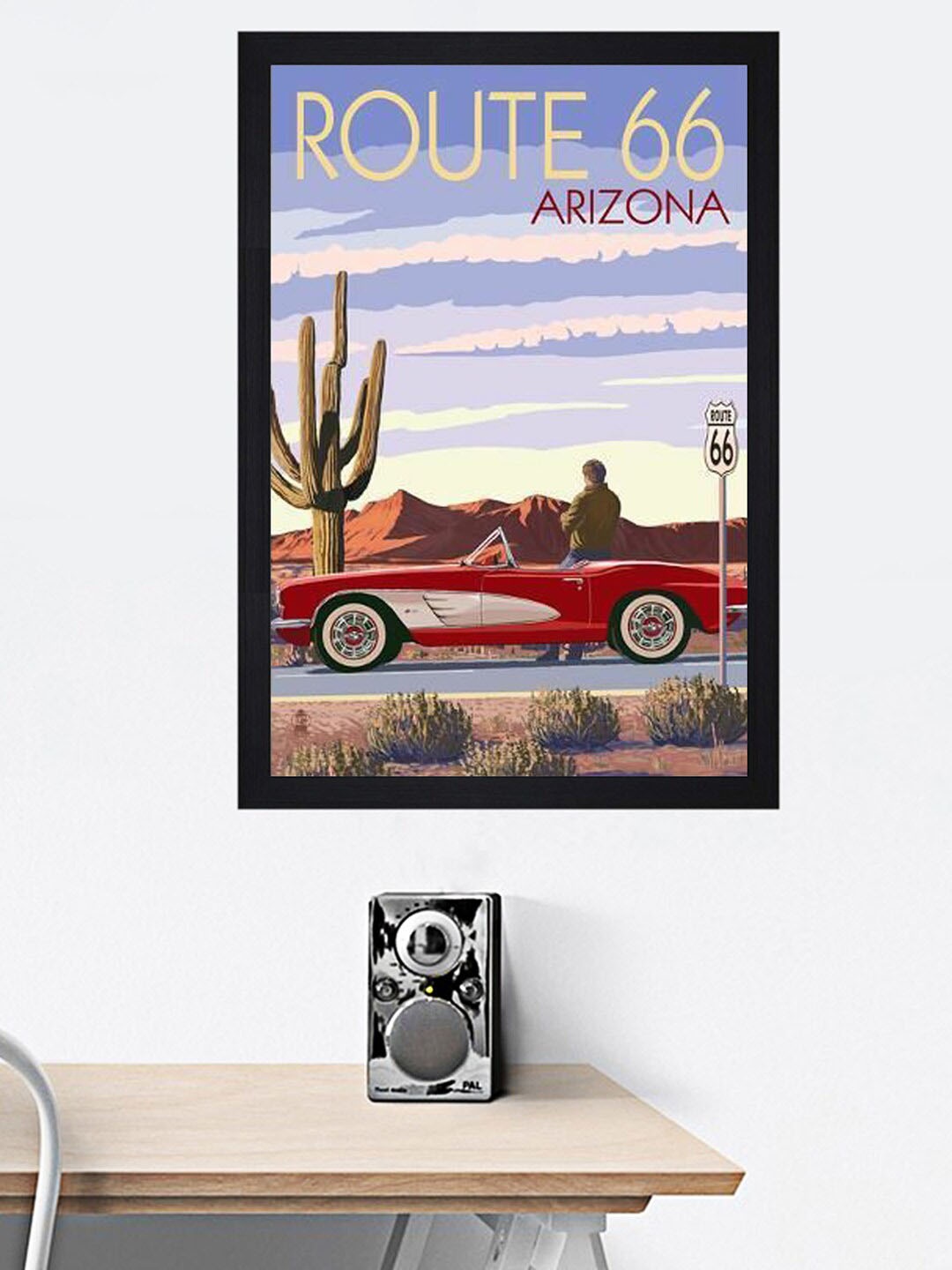 

Gallery99 Lavender & Red Route 66 Arizona Textured Paper Framed Wall Art