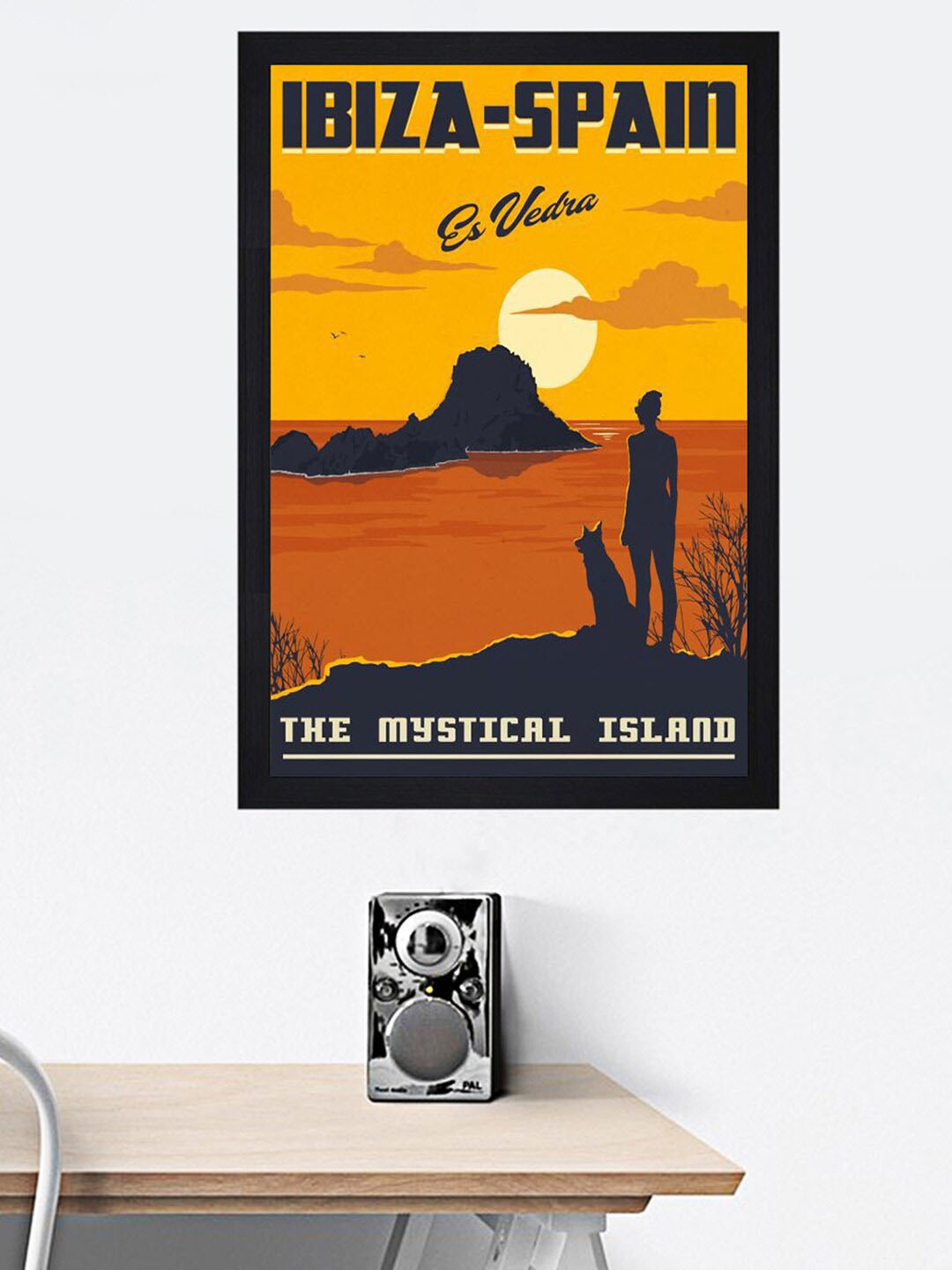 

Gallery99 Black & Orange Ibiza-Spain Printed Framed Wall Art