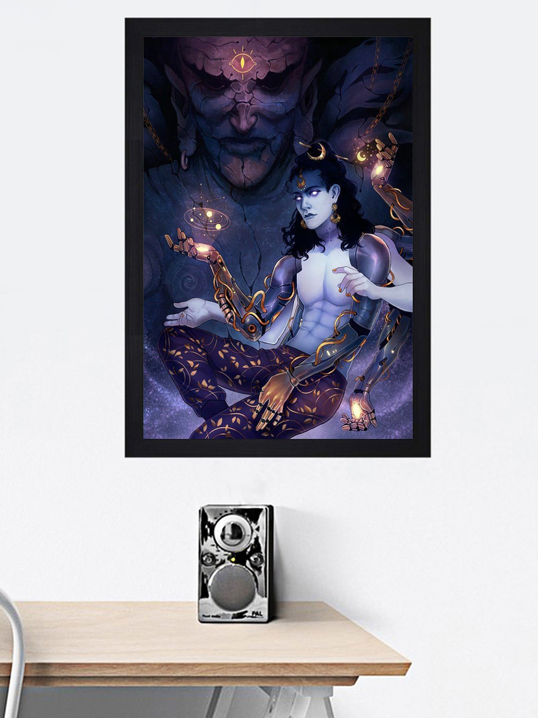 

Gallery99 Black & Blue Kamsa & Krishan Textured Paper Framed Wall Art