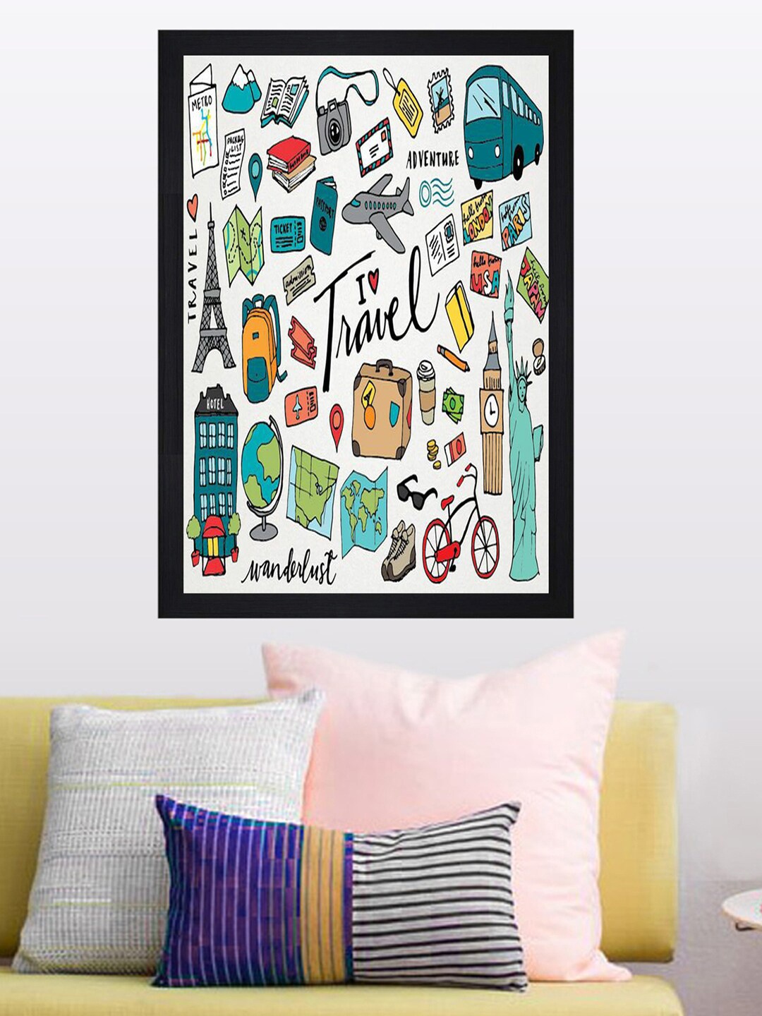 

Gallery99 White & Black I Love Travel Framed Wall Art