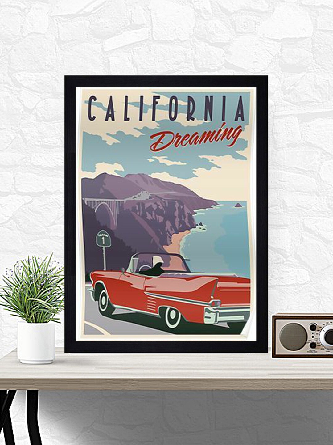 

Gallery99 Purple & Red California Dreaming Painted Framed Wall Art
