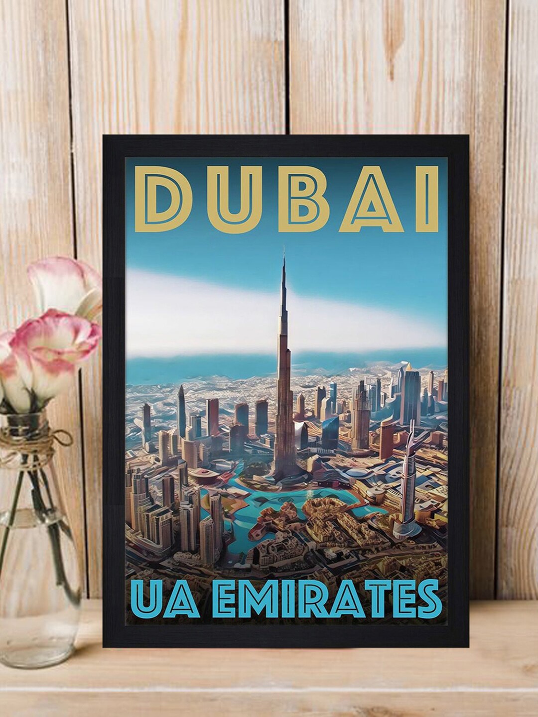 

Gallery99 Blue & Brown Burj Kalifha Printed Framed Wall Art