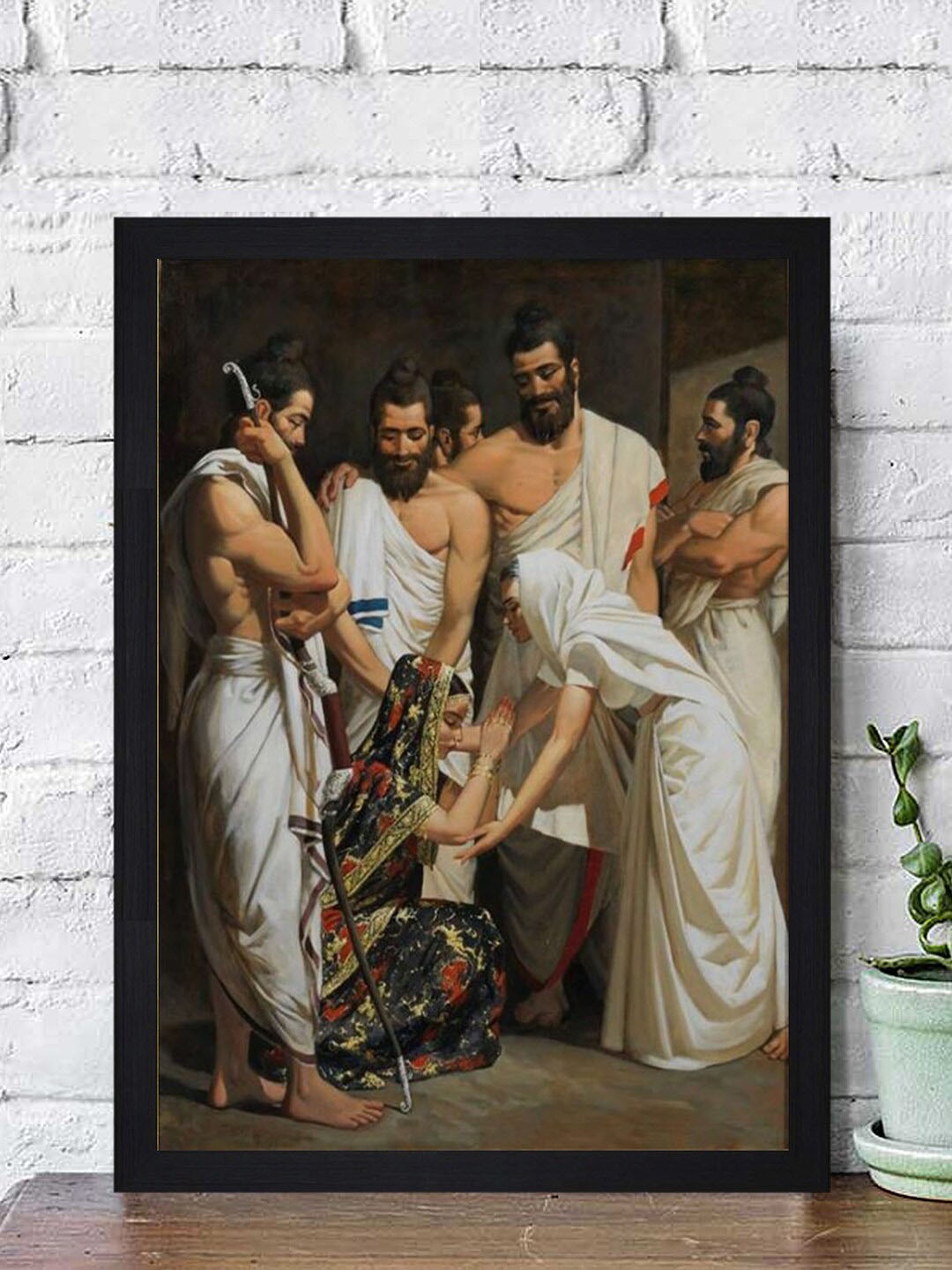

Gallery99 White & Beige The Pandava Framed Wall Art