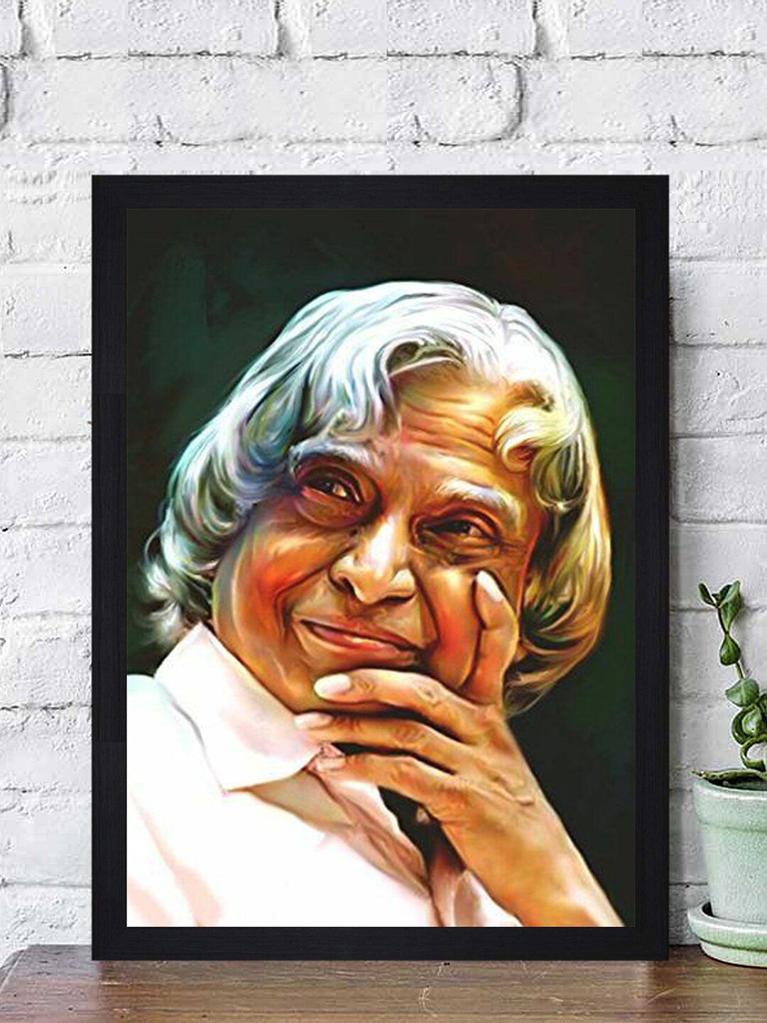 

Gallery99 Black & Beige Abdul Kalam Texture Paper Framed Wall Art
