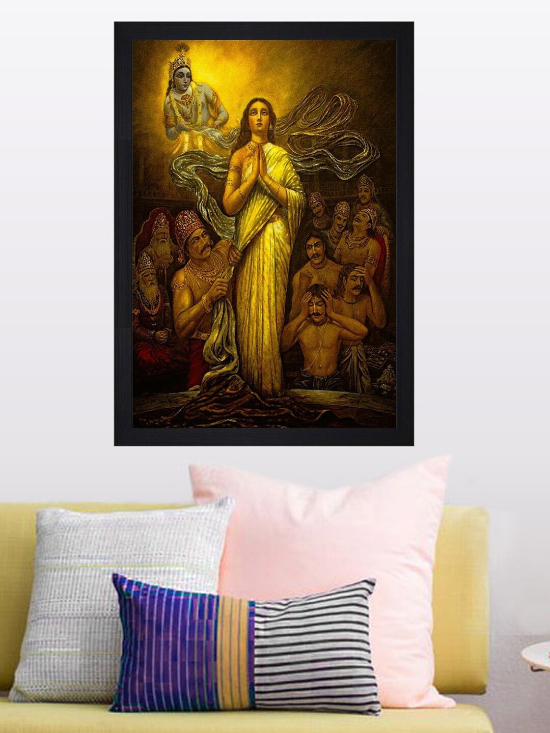 

Gallery99 Yellow & Brown Draupadi Haran Texture Paper Framed Wall Art