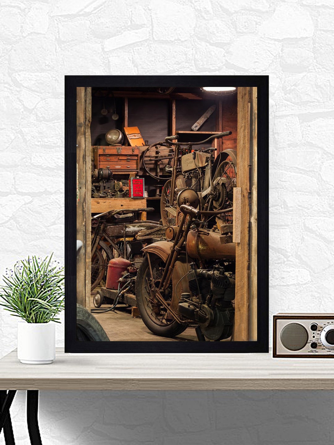 

Gallery99 Brown Garage Texture Paper Framed Wall Art