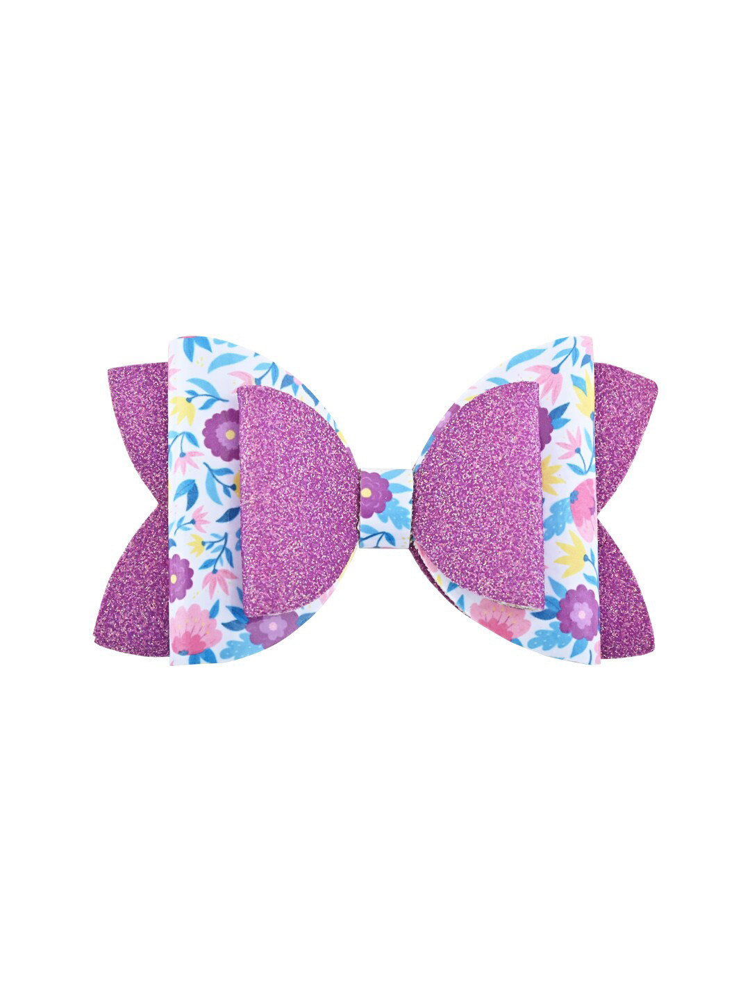 

Aye Candy Girls Floral Printed Double Bow Alligator Hair Clip, Pink
