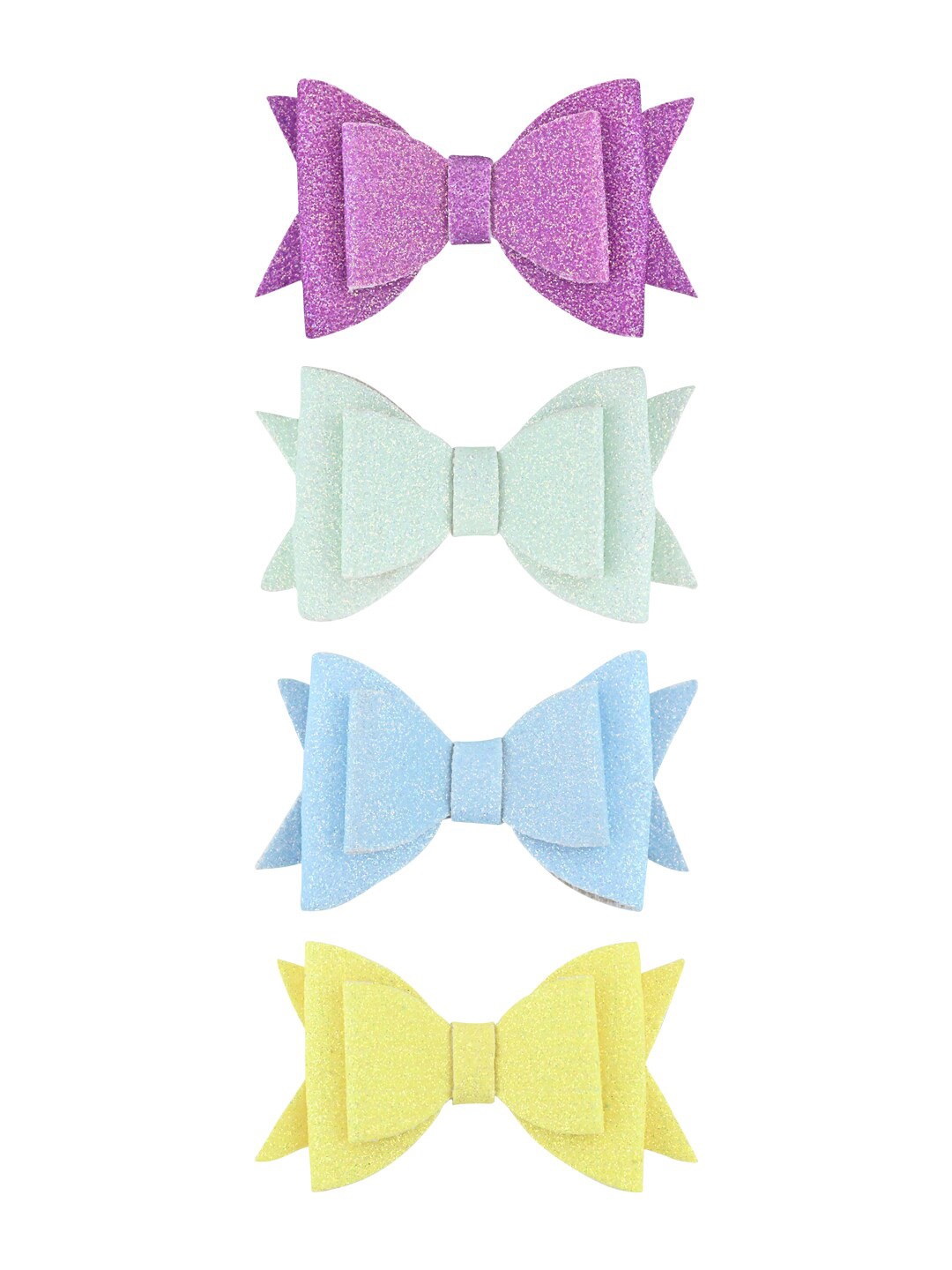 

Aye Candy Girls Set of 4 Small Bows Alligator Hair Clips, Purple