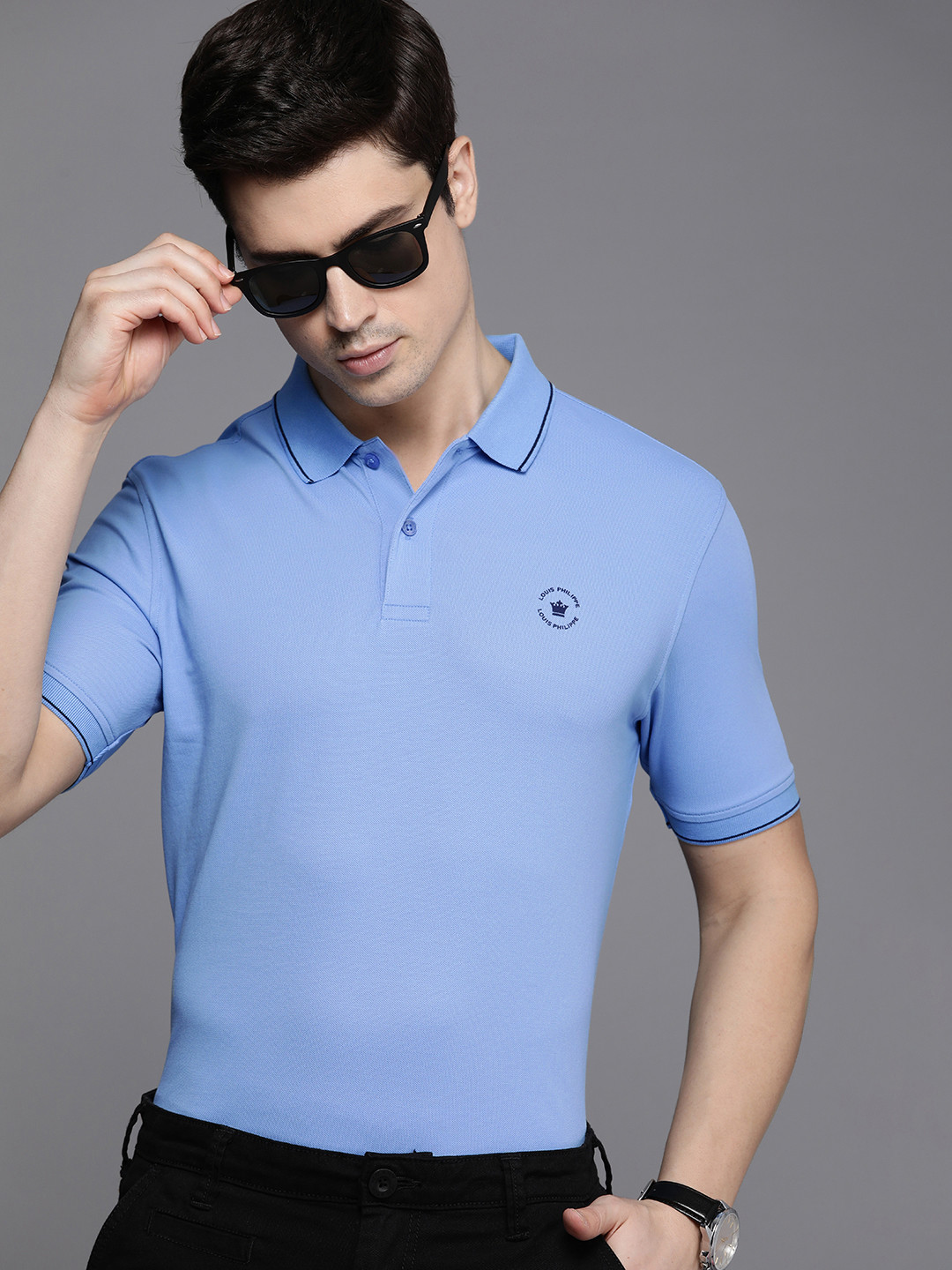 

Louis Philippe Polo Collar T-shirt, Blue