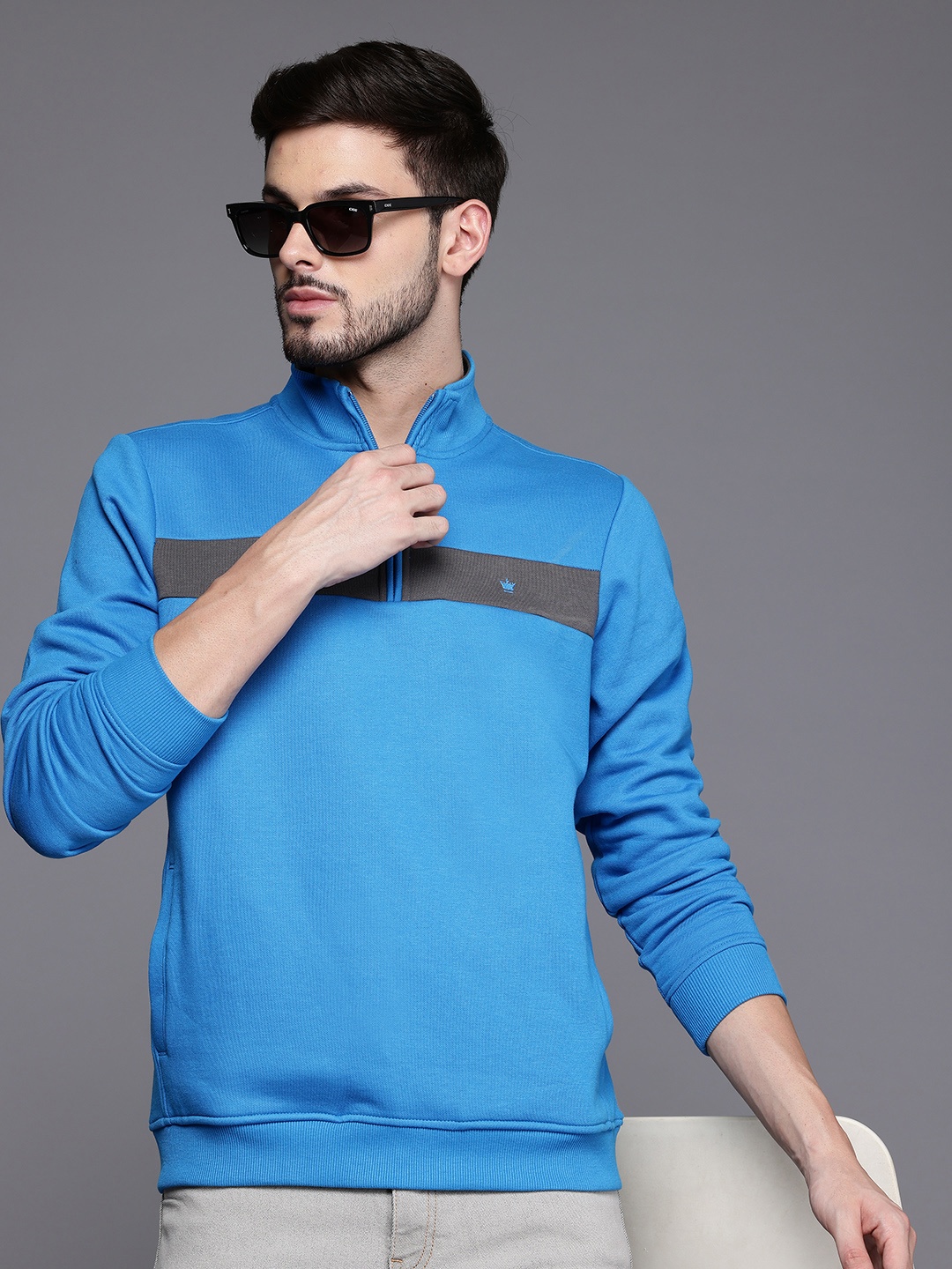

Louis Philippe Striped Sweatshirt, Blue