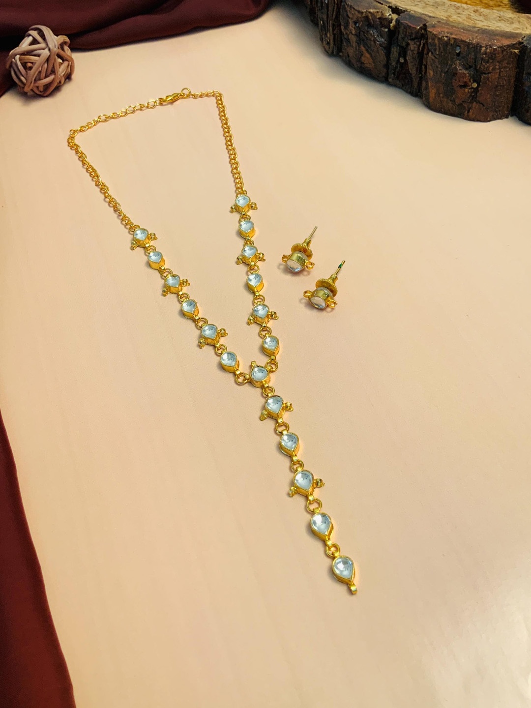 

ABDESIGNS Gold-Plated Kundan-Studded Jewellery Set