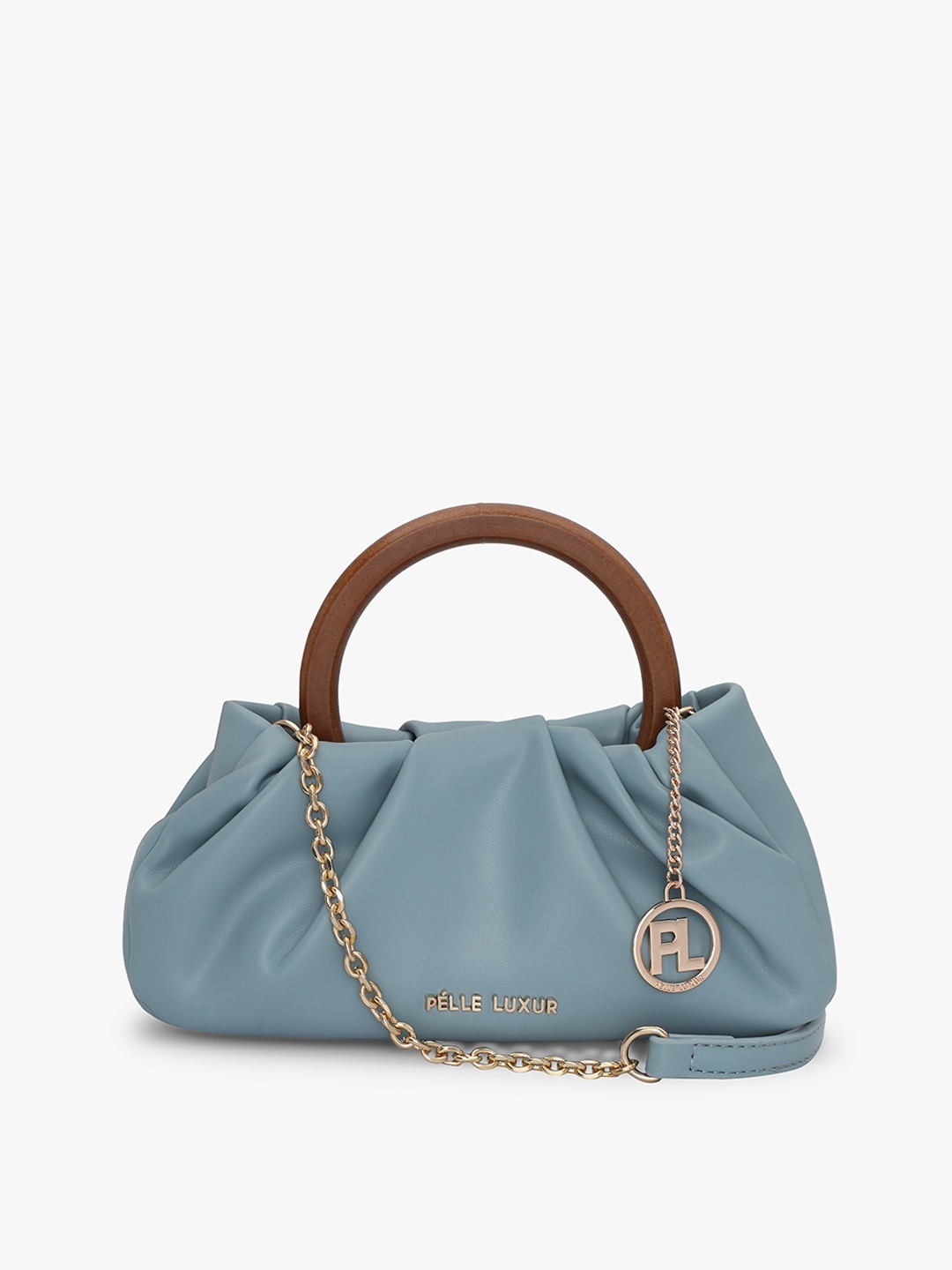 

PELLE LUXUR Structured Handheld Bag, Blue