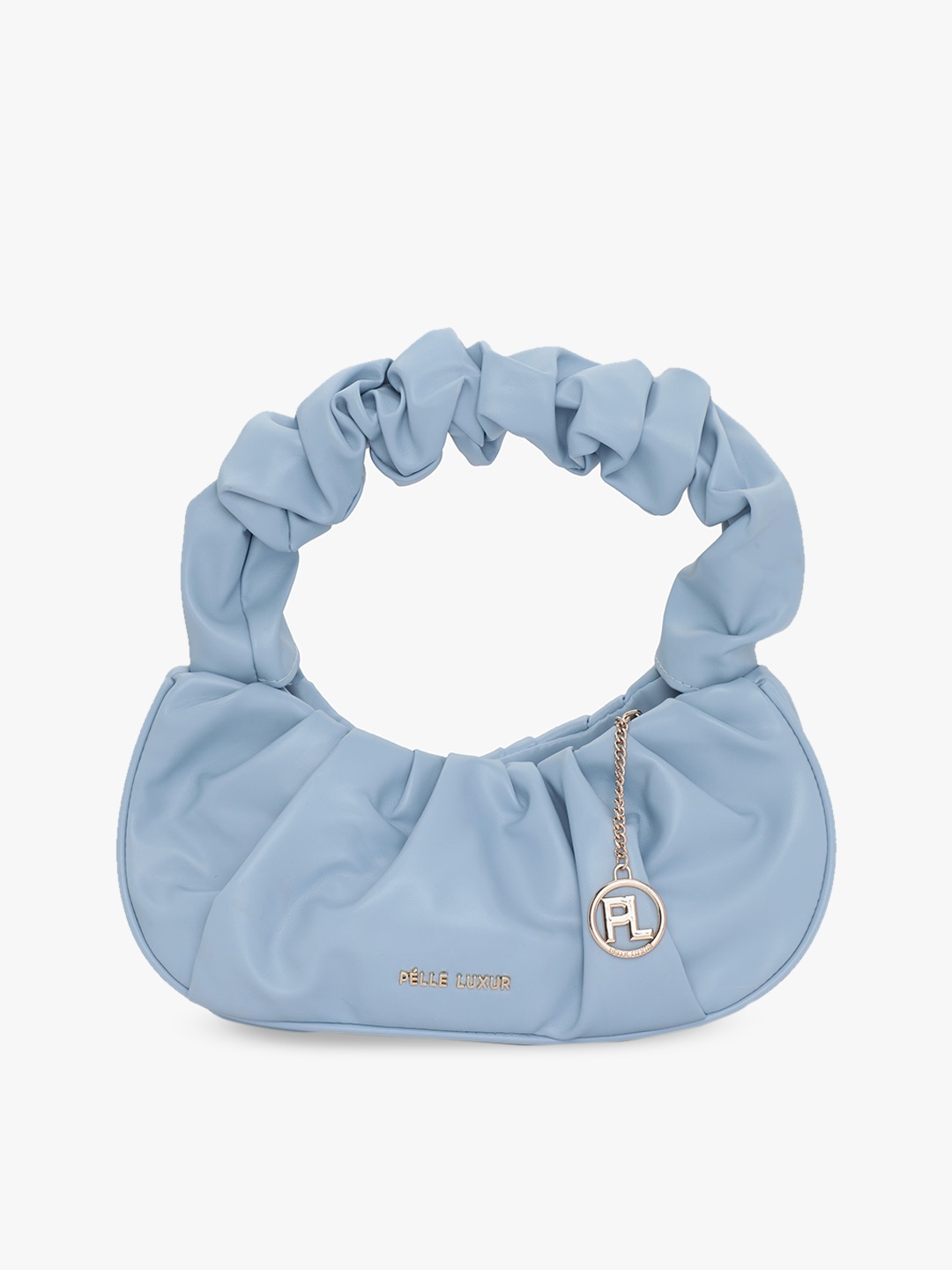 

PELLE LUXUR Structured Small Handheld Bag, Blue