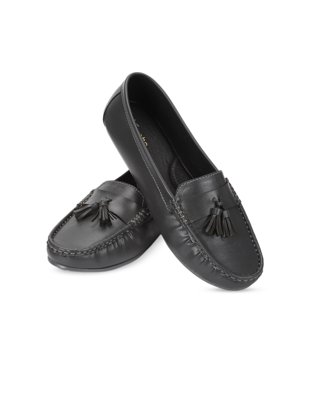 

yoho Women Round Toe Tassel Loafers, Grey