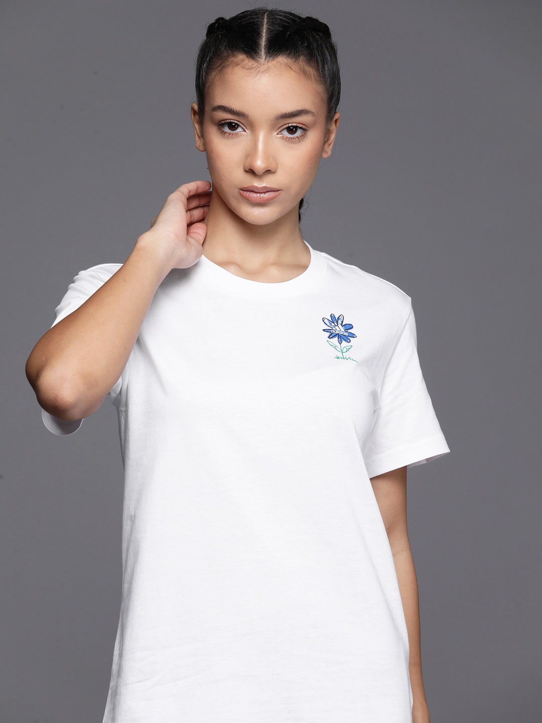 

ADIDAS Women SS Change Pure Cotton T-shirt, White
