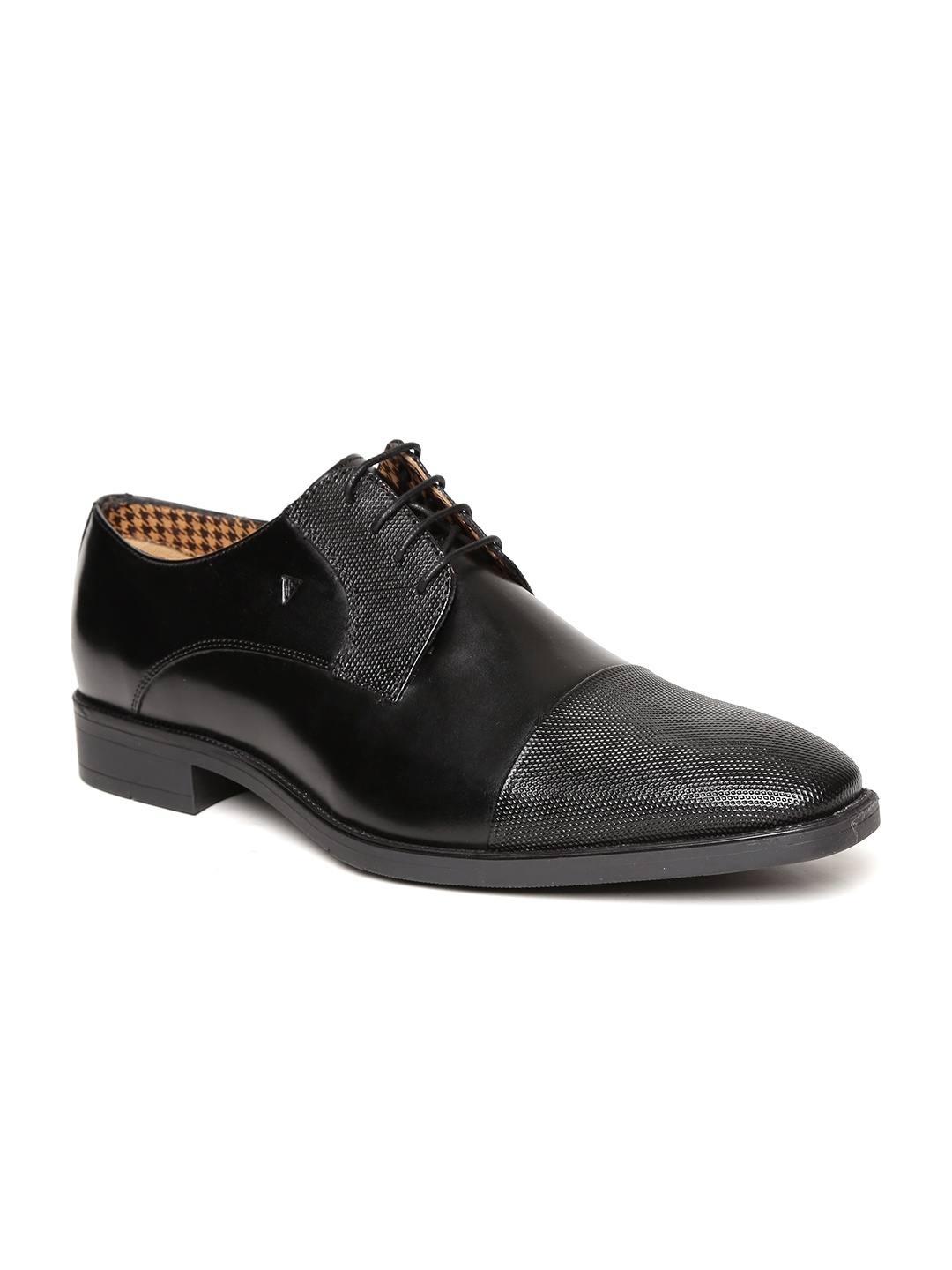 

Van Heusen Men Black Leather Derby Formal Shoes