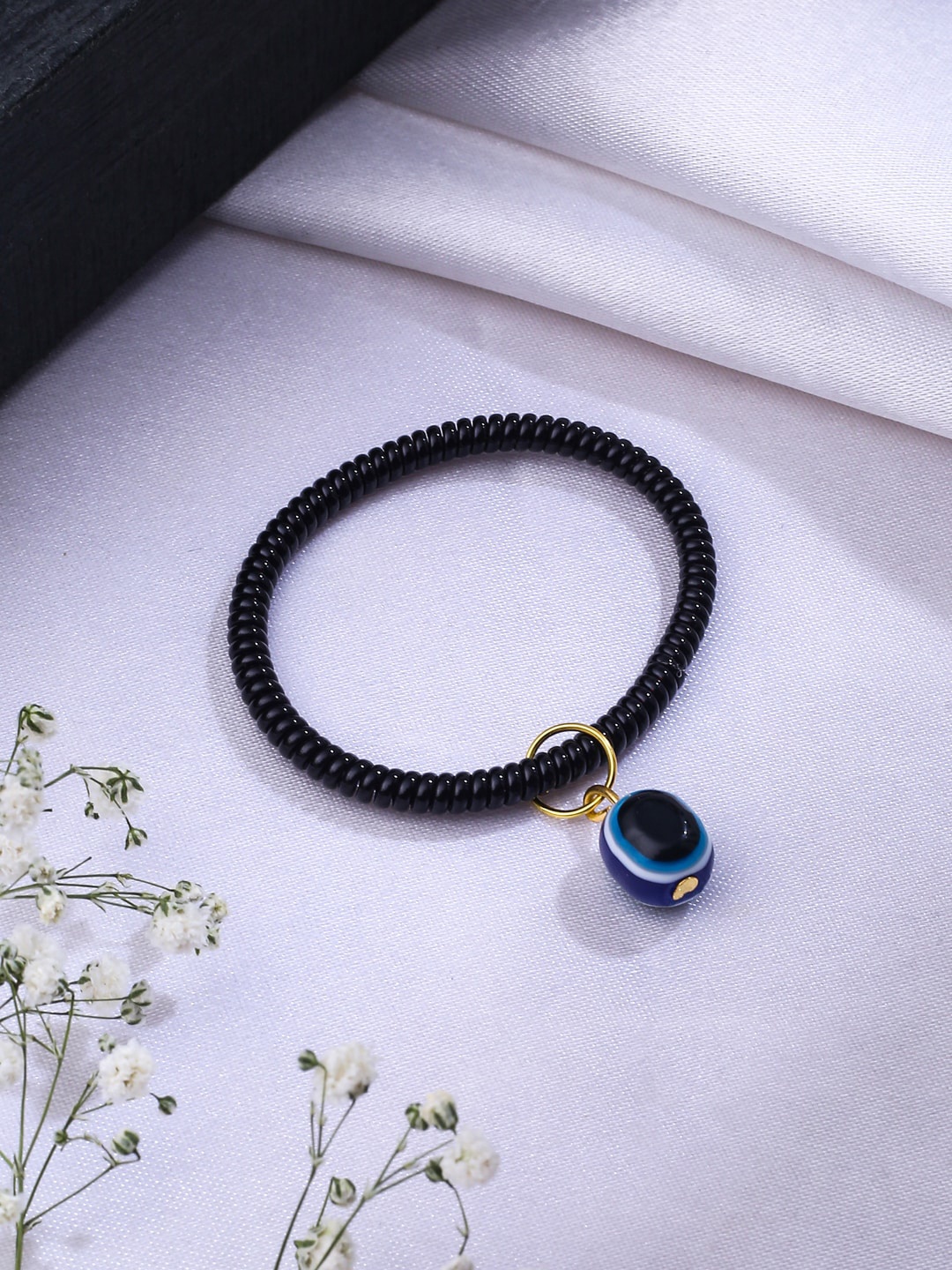 

NVR Unisex Evil Eye Adjustable Rakhi, Black