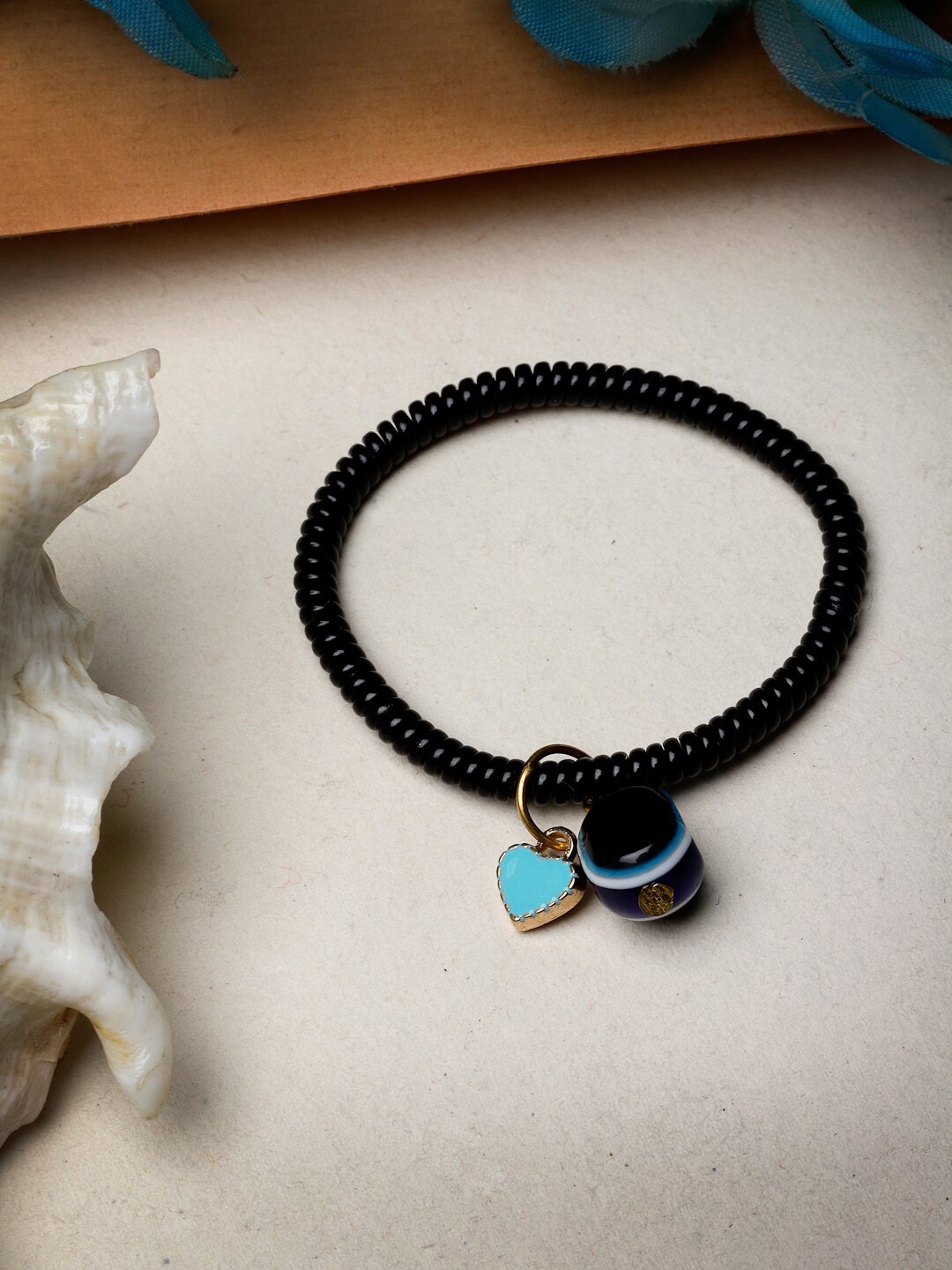 

NVR Unisex Evil Eye Adjustable Rakhi, Black