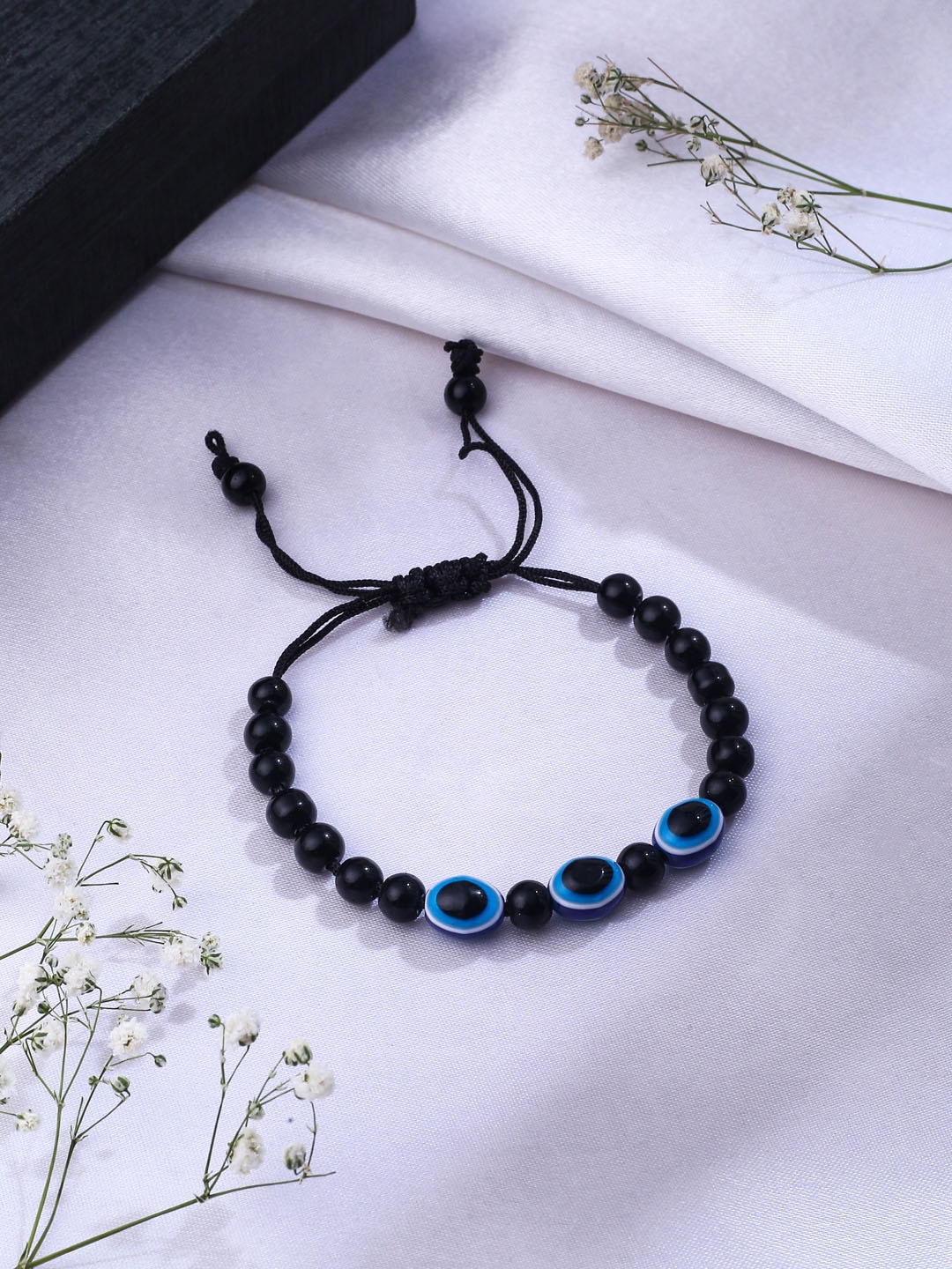 

NVR Unisex Evil Eye Adjustable Rakhi, Black
