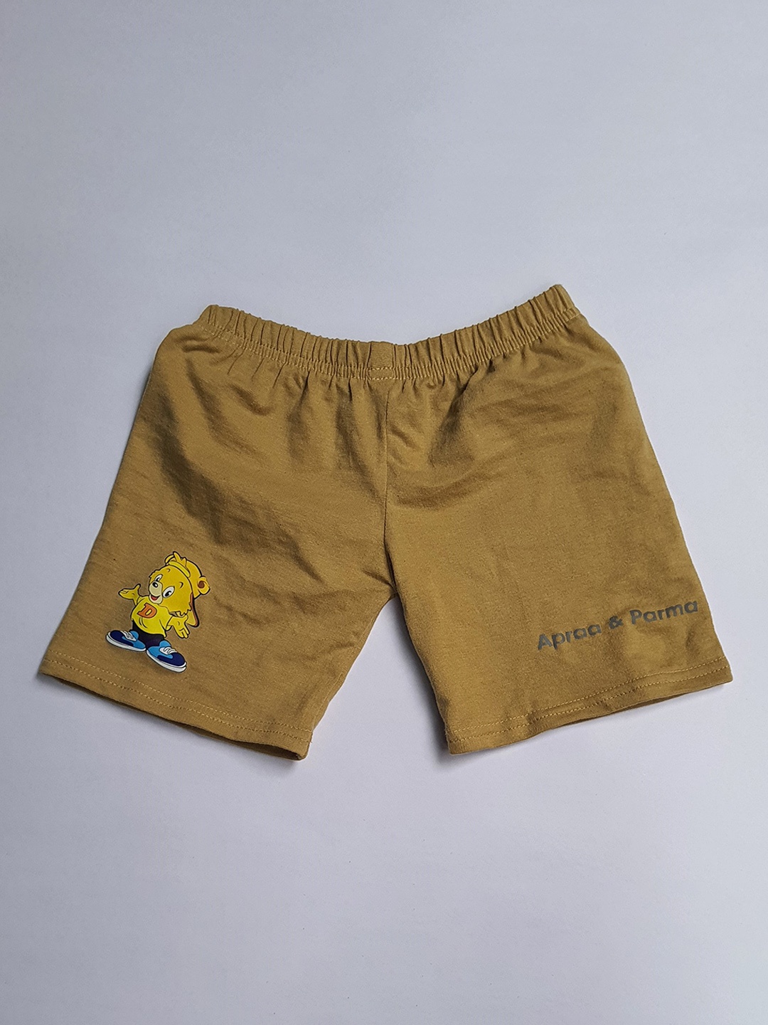 

Apraa & Parma Boys Graphic Printed Mid-Rise Pure Cotton Regular Shorts, Brown