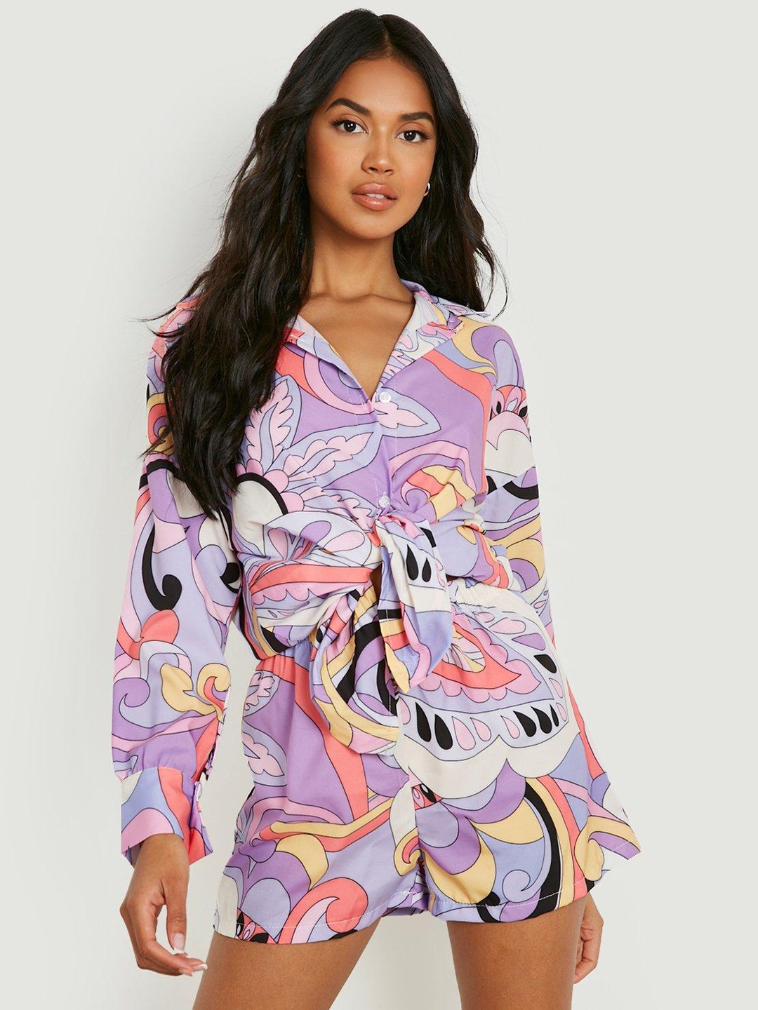 

Boohoo Abstract Printed Co-Ords, Lavender