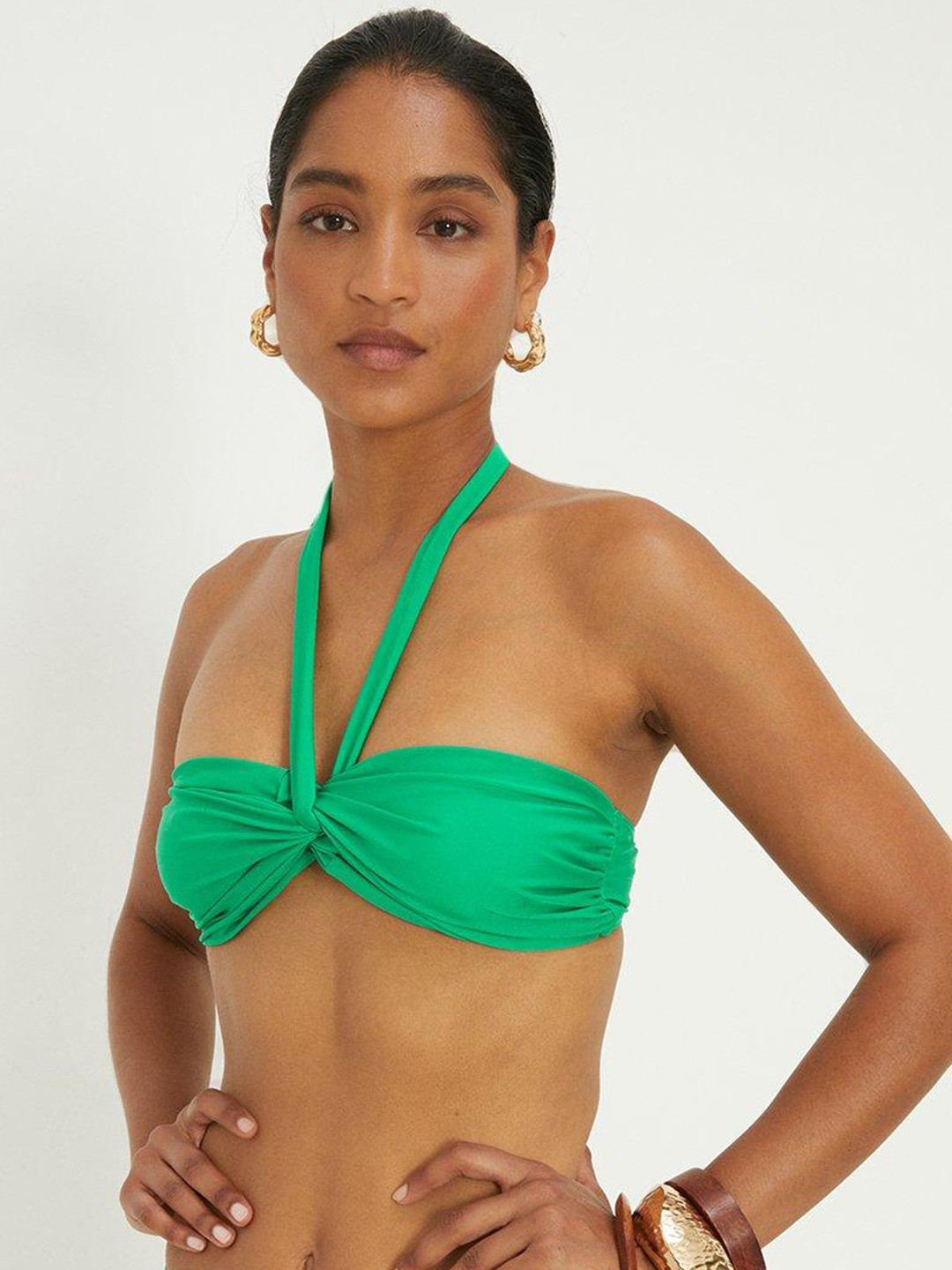 

DOROTHY PERKINS Halter Neck Swim Bikini Bra, Green