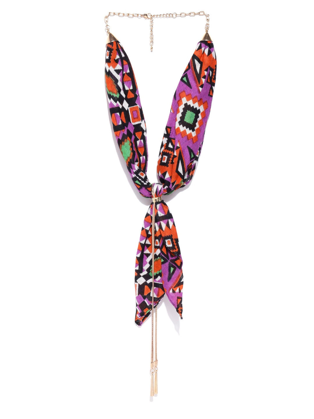 

Blueberry Multicoloured Printed Lariat Necklace, Multi