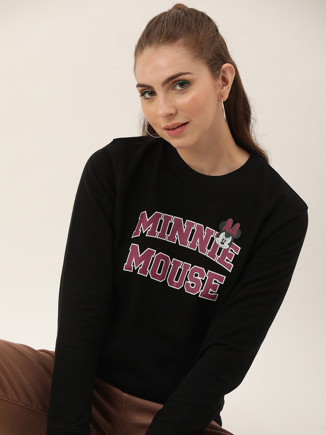 

Kook N Keech Disney Women Printed Sweatshirt, Black