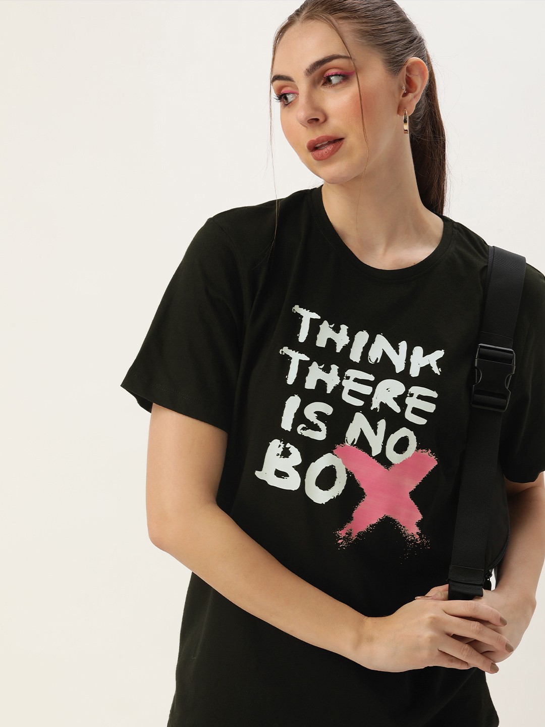 

Kook N Keech Women Typography Printed T-shirt, Black