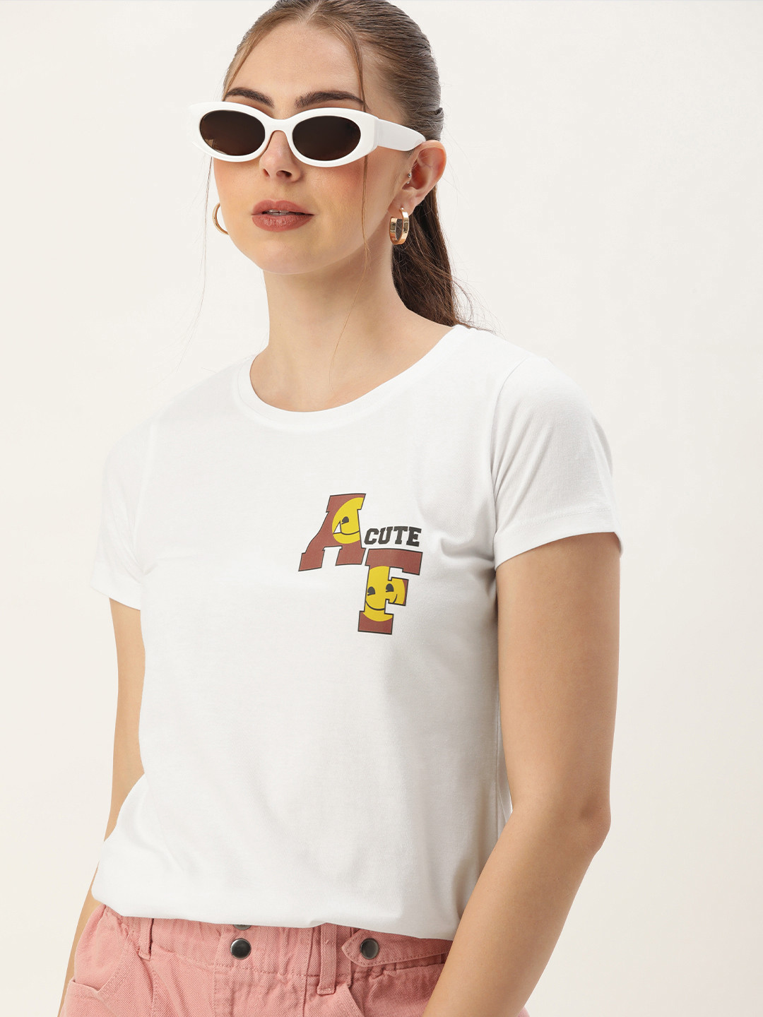 

Kook N Keech Women Graphic Printed Pure Cotton T-shirt, White