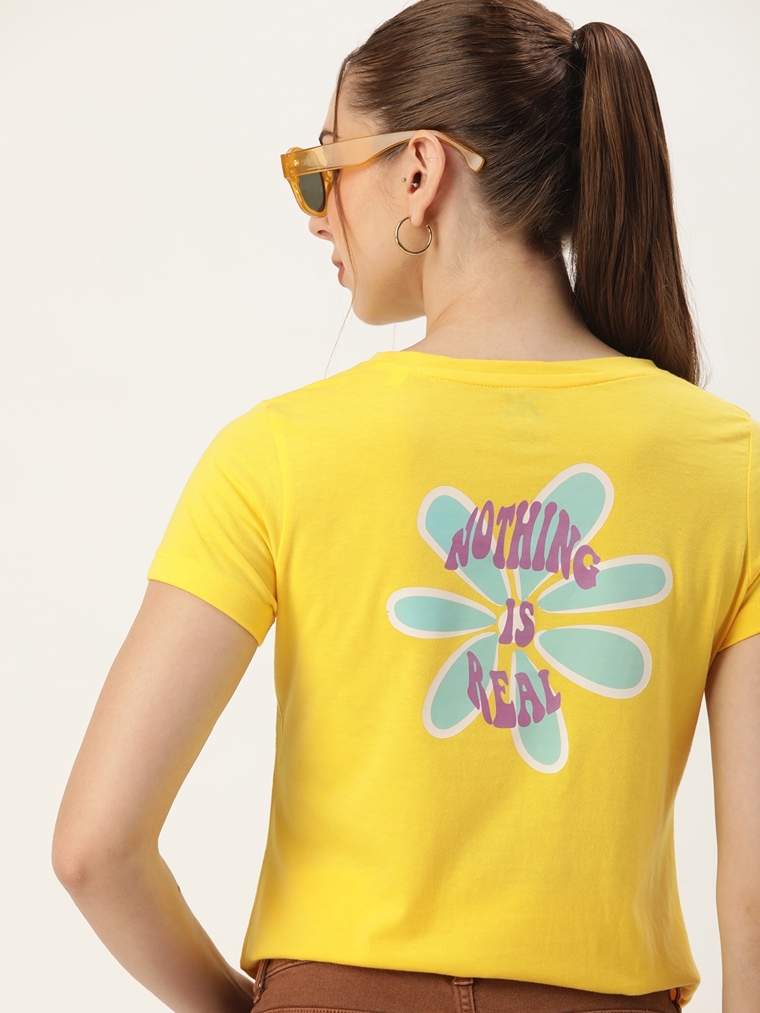 

Kook N Keech Women Typography Printed T-shirt, Yellow