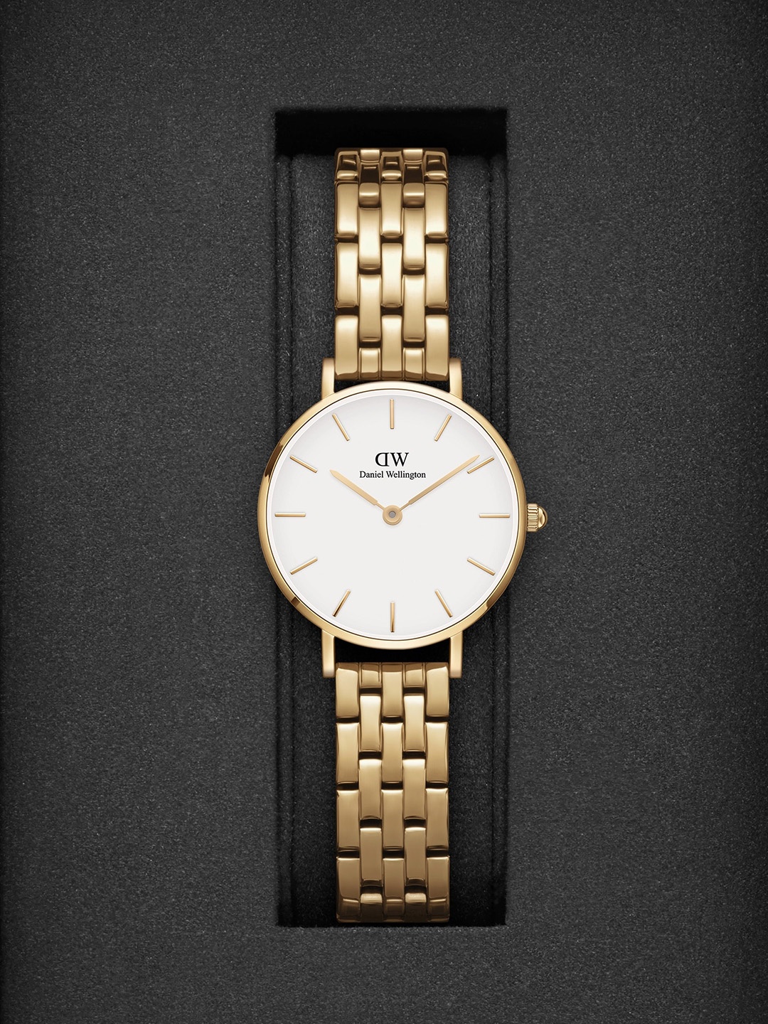 

Daniel Wellington Petite 28mm 5-Link G White Women Watch - DW00100614