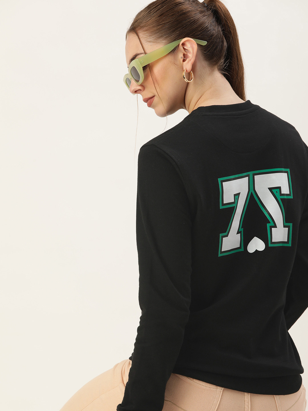 

Kook N Keech Women Graphic Printed Sweatshirt, Black