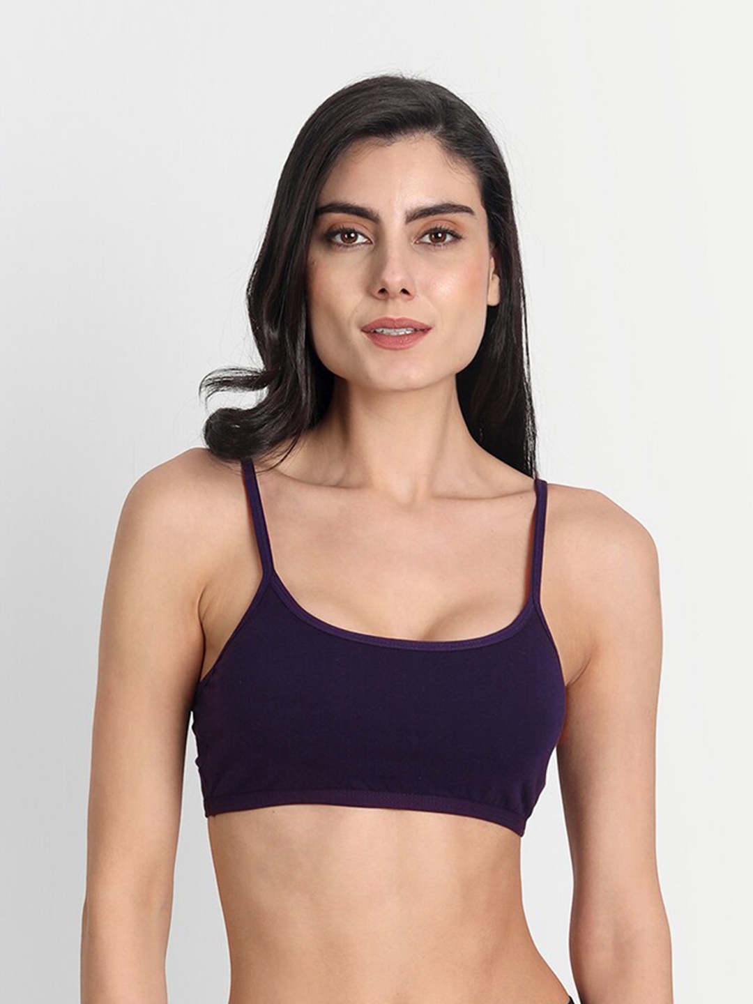 

Aimly Non-Padded Non-Wired Seamless Medium Coverage Sports Bra With All Day Comfort, Purple
