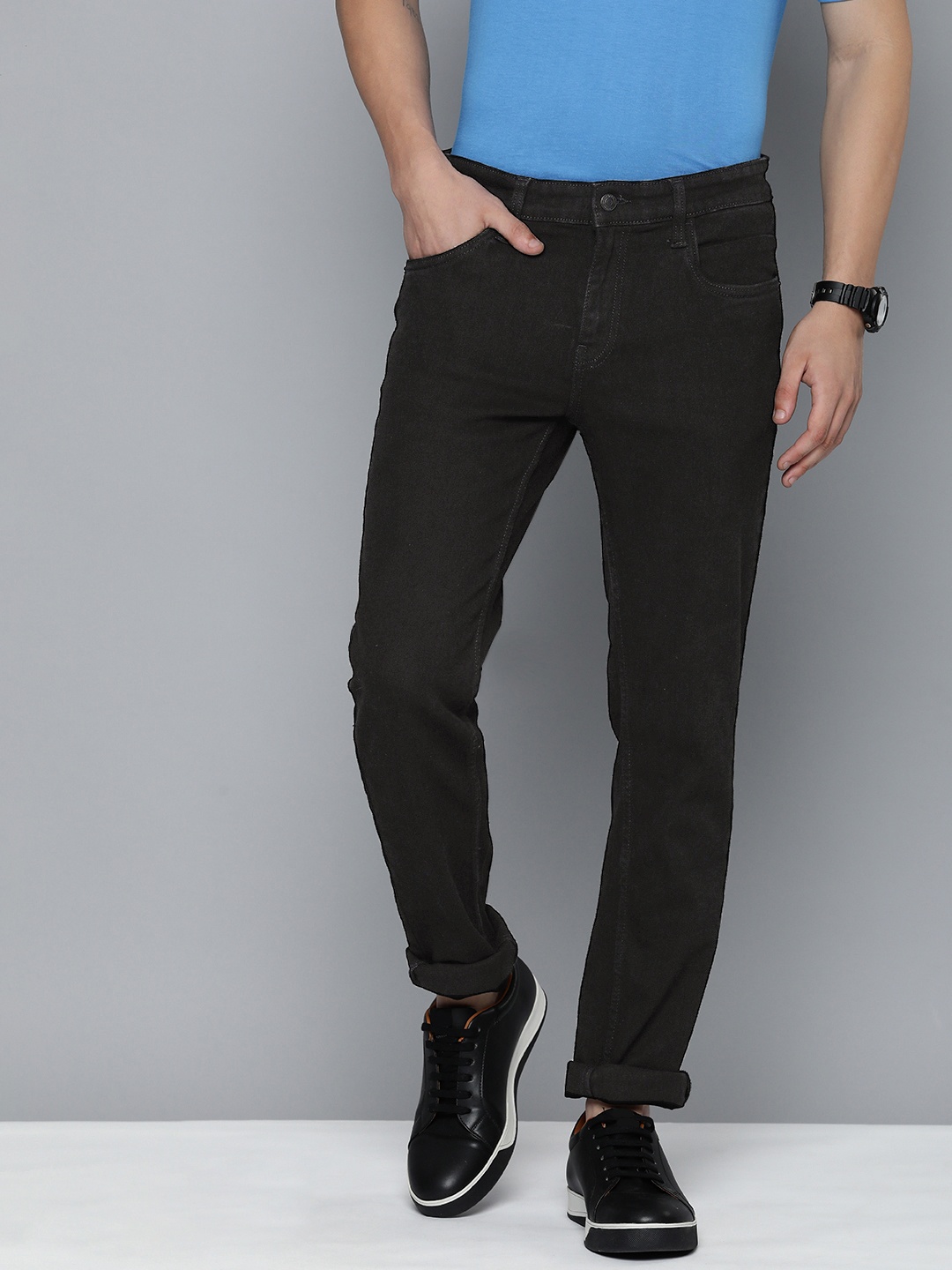 

Indian Terrain Men Brooklyn Slim Fit Stretchable Jeans, Black