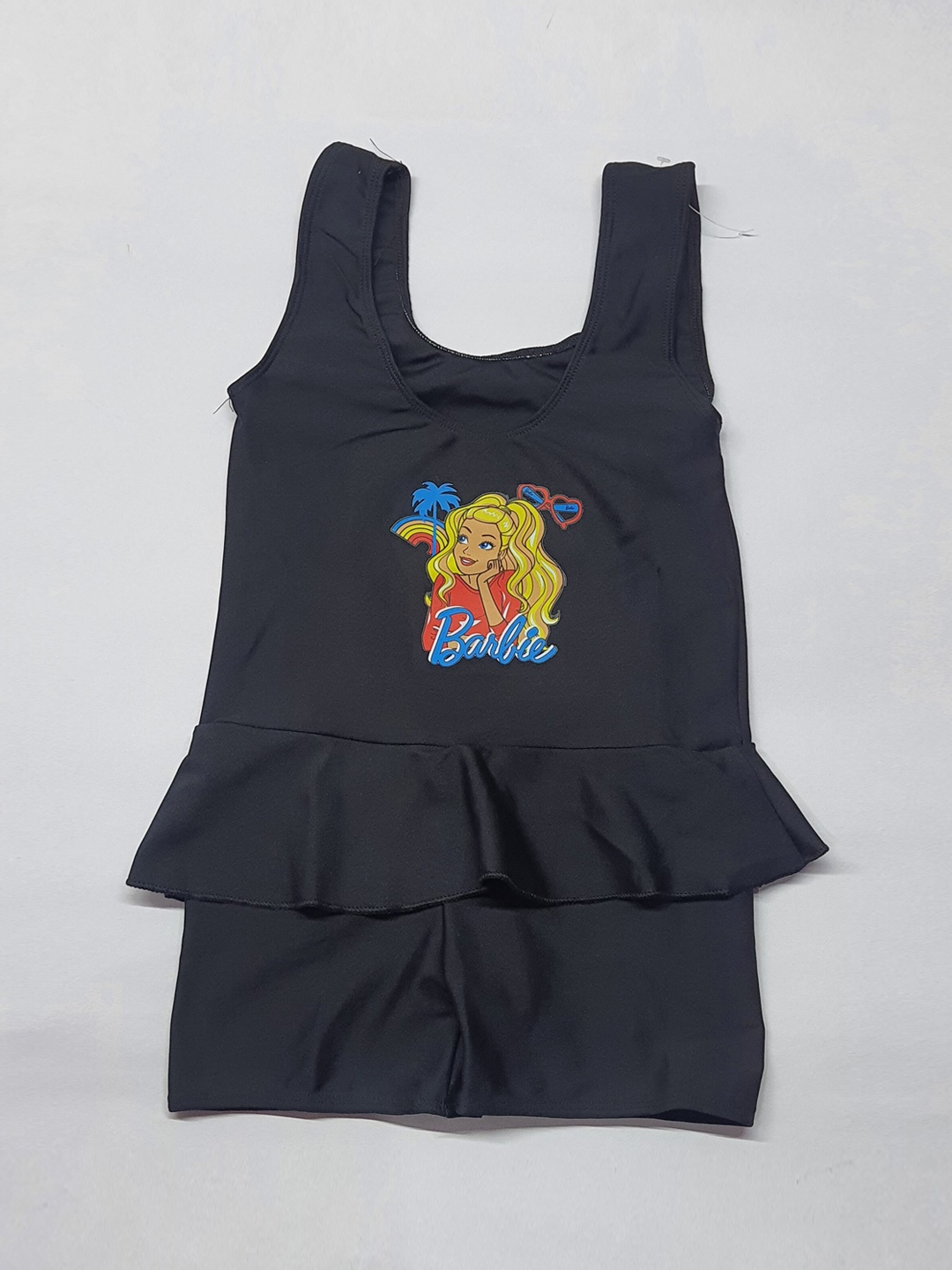 

Apraa & Parma Girls Printed Swimming Dress With Attached Shorts, Black